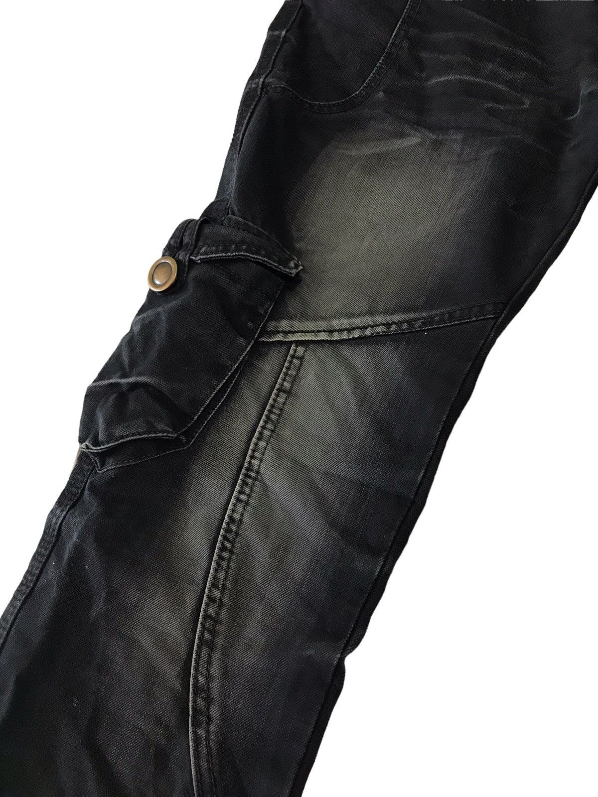 Japanese Brand 🔥Multi Pocket by R.F.Z Jeans Cargo Bondage Denim Size US 35 - 8 Thumbnail