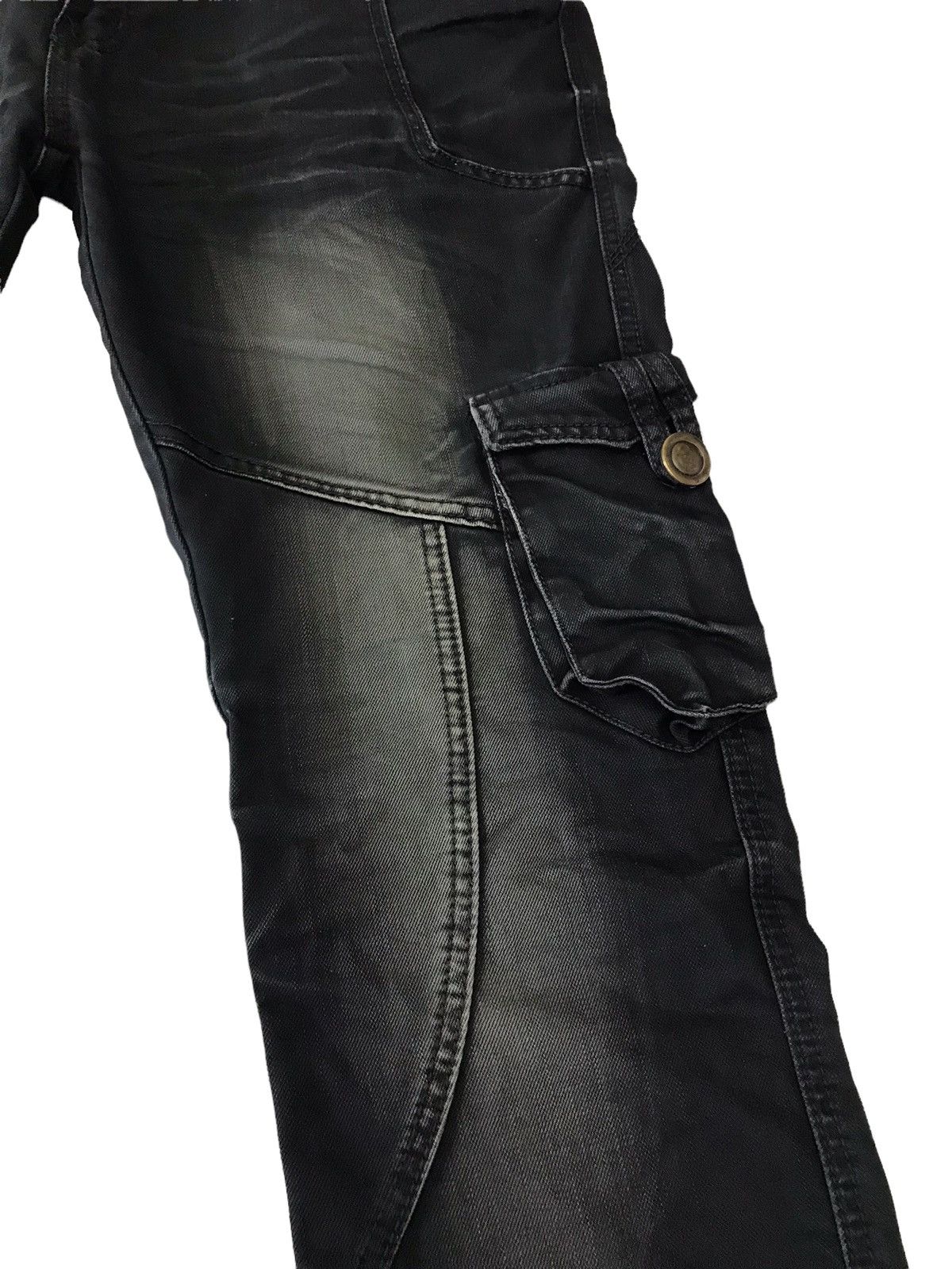 Japanese Brand 🔥Multi Pocket by R.F.Z Jeans Cargo Bondage Denim Size US 35 - 7 Thumbnail