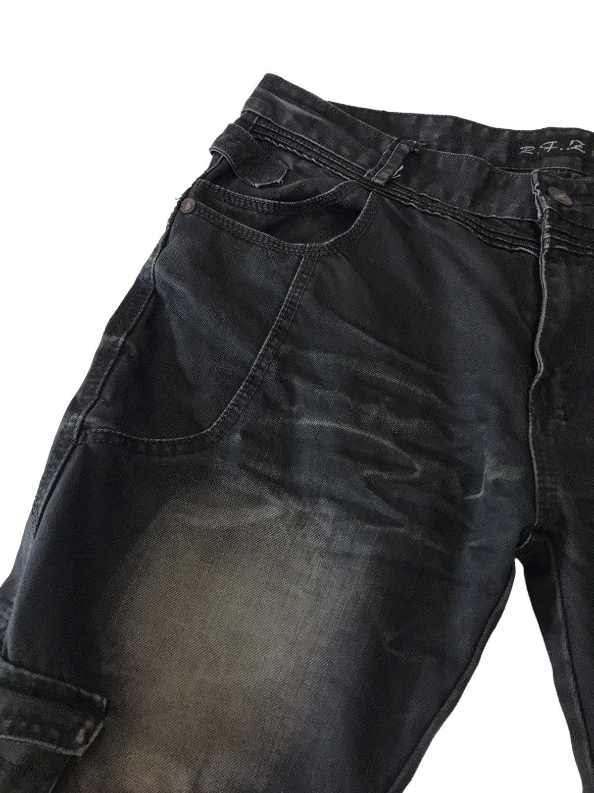 Japanese Brand 🔥Multi Pocket by R.F.Z Jeans Cargo Bondage Denim Size US 35 - 10 Thumbnail