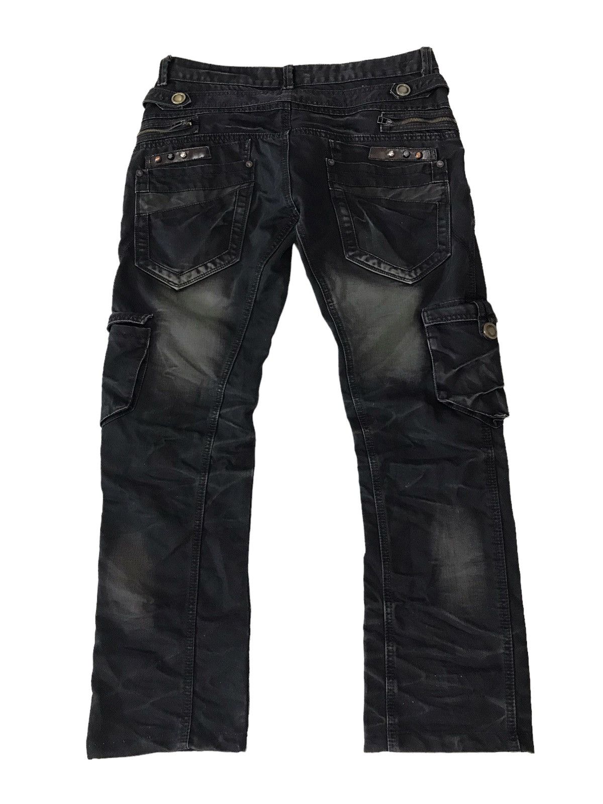 Japanese Brand 🔥Multi Pocket by R.F.Z Jeans Cargo Bondage Denim Size US 35 - 13 Thumbnail