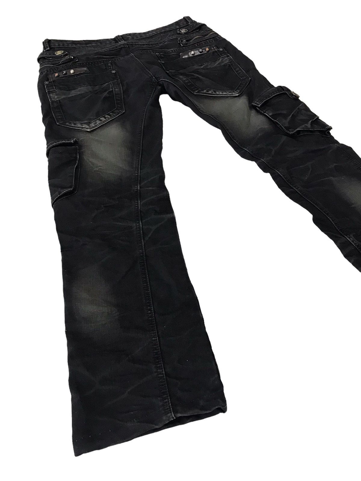 Japanese Brand 🔥Multi Pocket by R.F.Z Jeans Cargo Bondage Denim Size US 35 - 15 Thumbnail