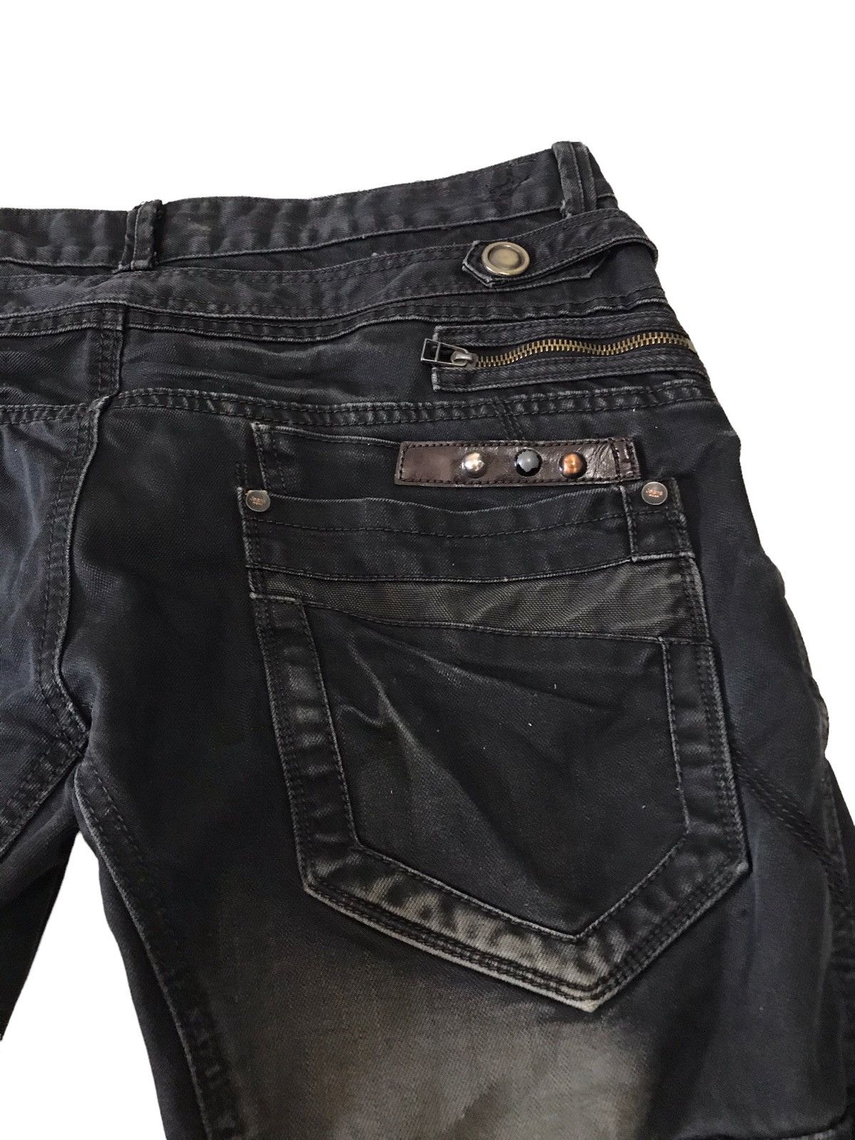 Japanese Brand 🔥Multi Pocket by R.F.Z Jeans Cargo Bondage Denim Size US 35 - 20 Thumbnail