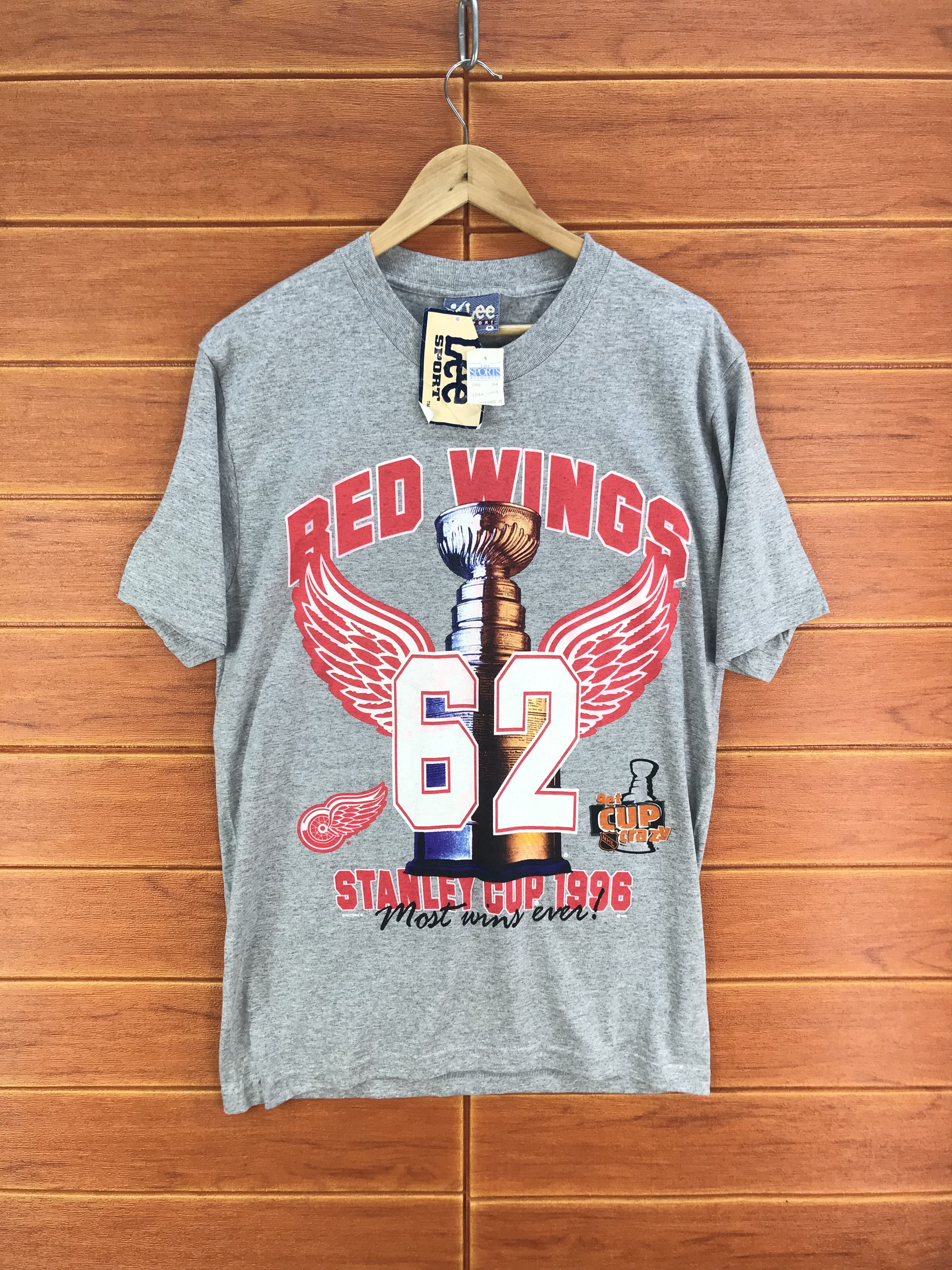 NHL Vintage 90s Nhl Detroit Red Wings Overprint T-Shirt Size US M / EU 48-50 / 2 - 2 Thumbnail
