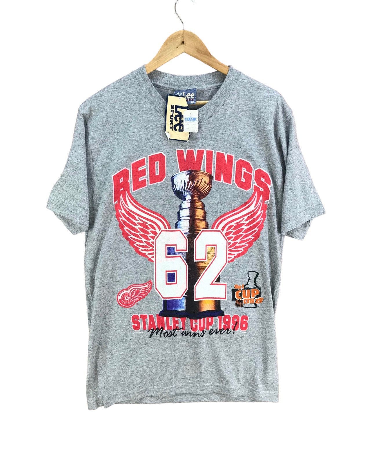 NHL Vintage 90s Nhl Detroit Red Wings Overprint T-Shirt Size US M / EU 48-50 / 2 - 1 Thumbnail
