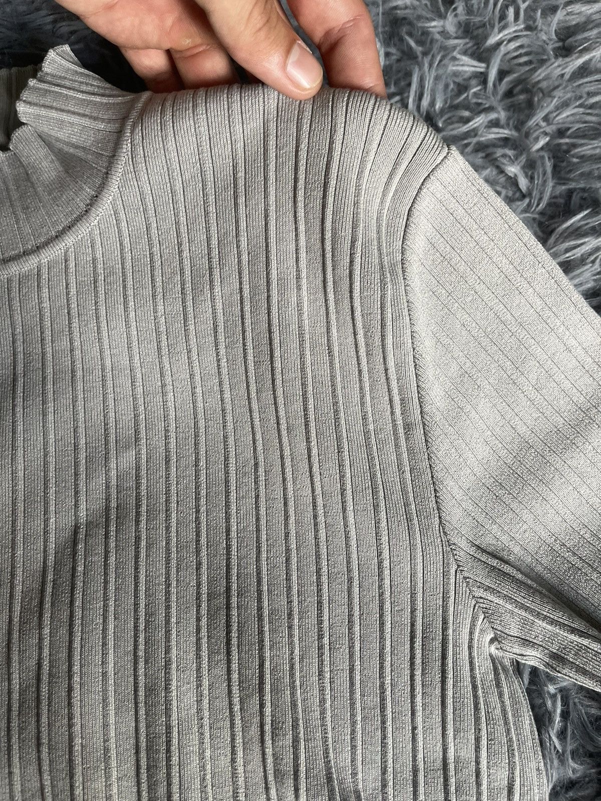 Salvatore Ferragamo × Vintage Salvatore Ferragamo 90s vtg heavy cotton turtleneck t-shirt Size L / US 10 / IT 46 - 3 Thumbnail