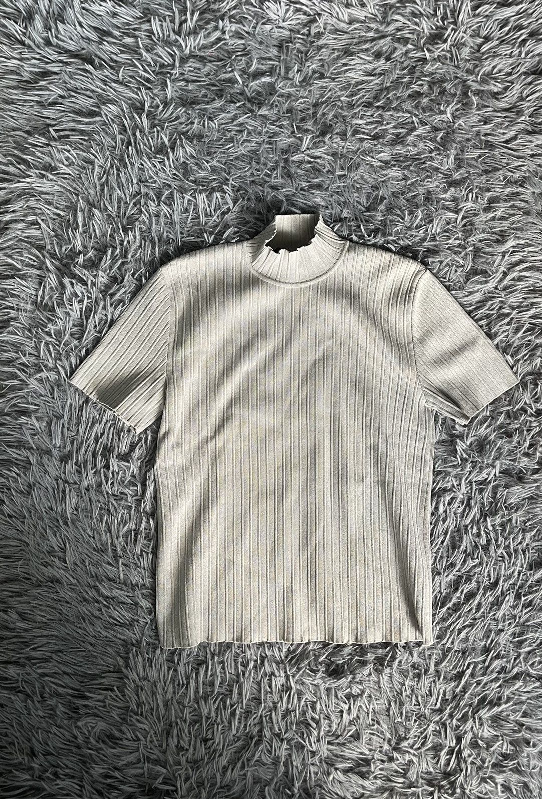 Salvatore Ferragamo × Vintage Salvatore Ferragamo 90s vtg heavy cotton turtleneck t-shirt Size L / US 10 / IT 46 - 1 Thumbnail