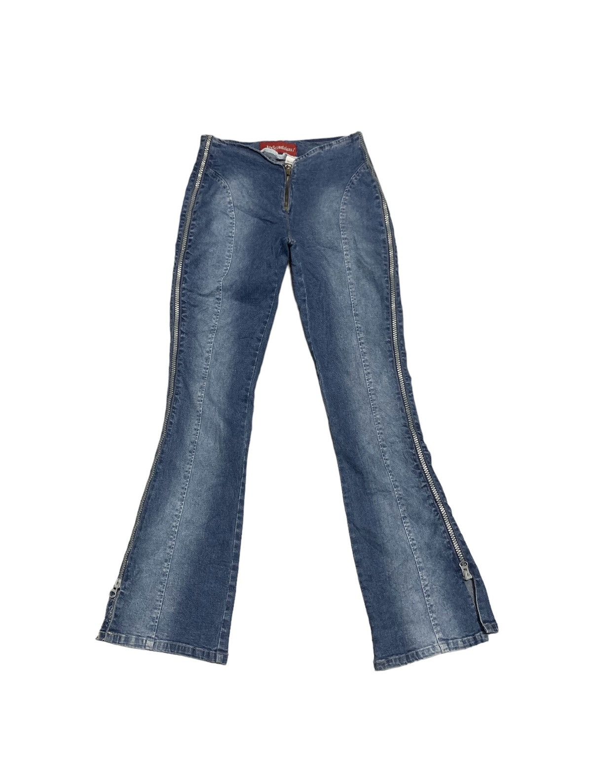 If Six Was Nine Vintage Japanese Scandal Flare Bootcut Bell Bottom Jeans Size 26" / US 2 / IT 38 - 1 Thumbnail