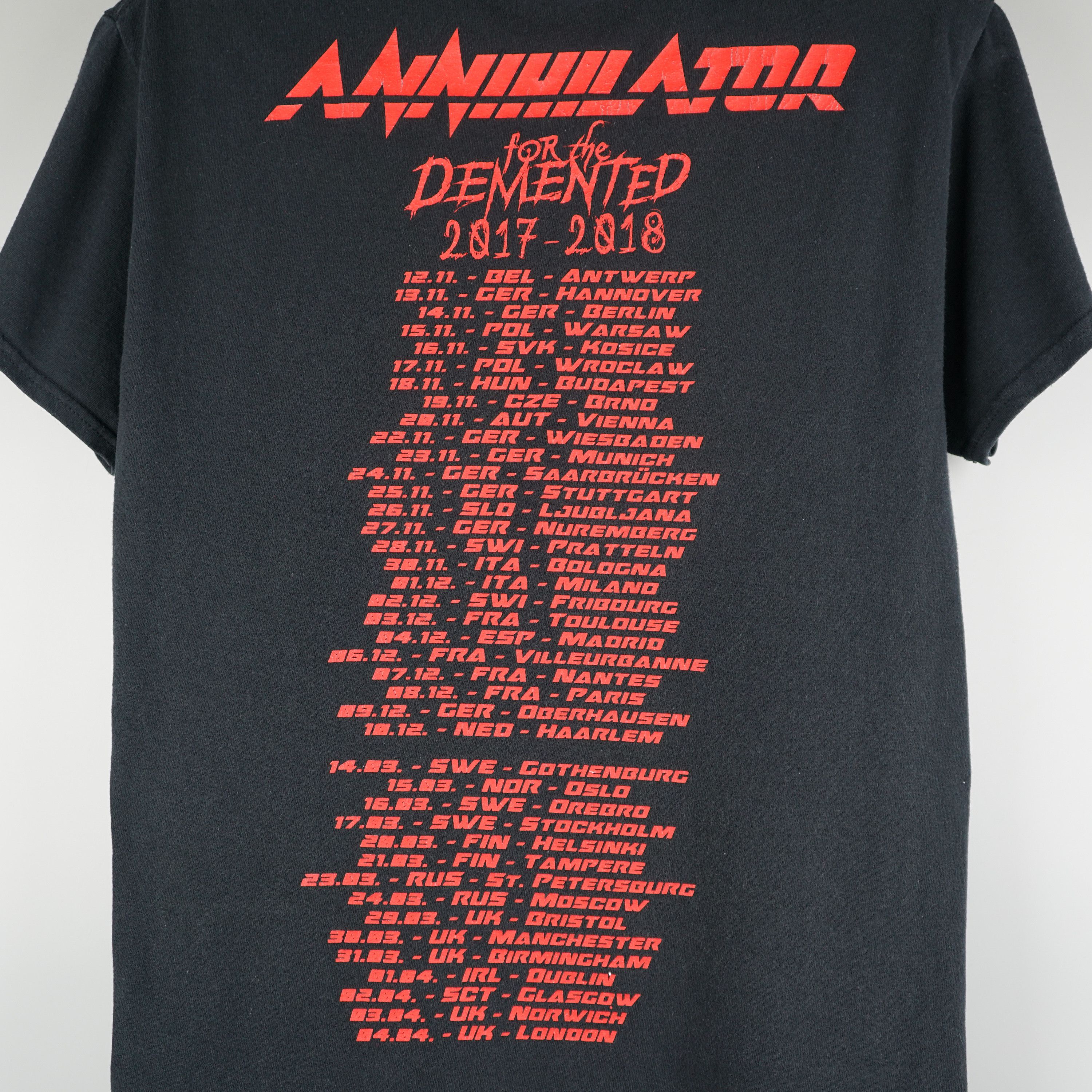 Band Tees × Vintage 2017 Annihilator tour t-shirt Techno Thrash Metal Size US S / EU 44-46 / 1 - 9 Thumbnail
