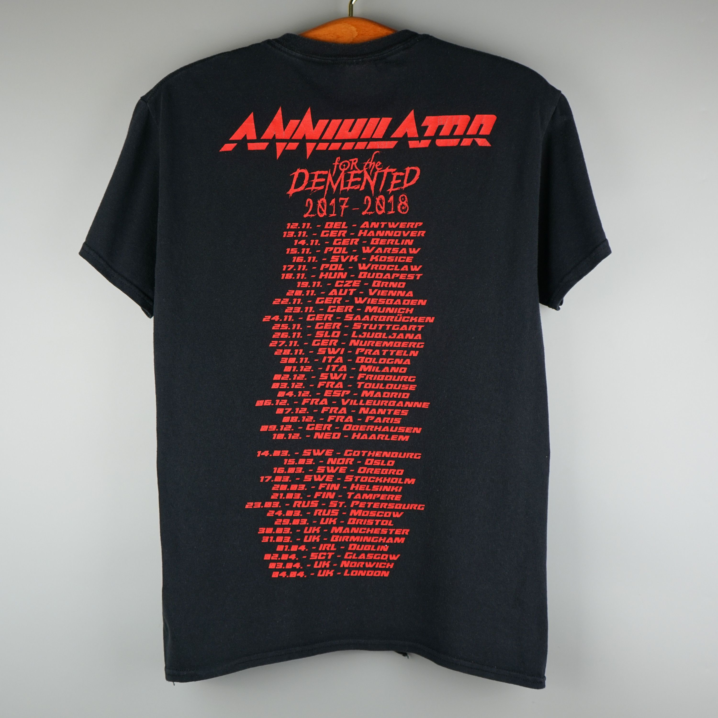 Band Tees × Vintage 2017 Annihilator tour t-shirt Techno Thrash Metal Size US S / EU 44-46 / 1 - 8 Thumbnail