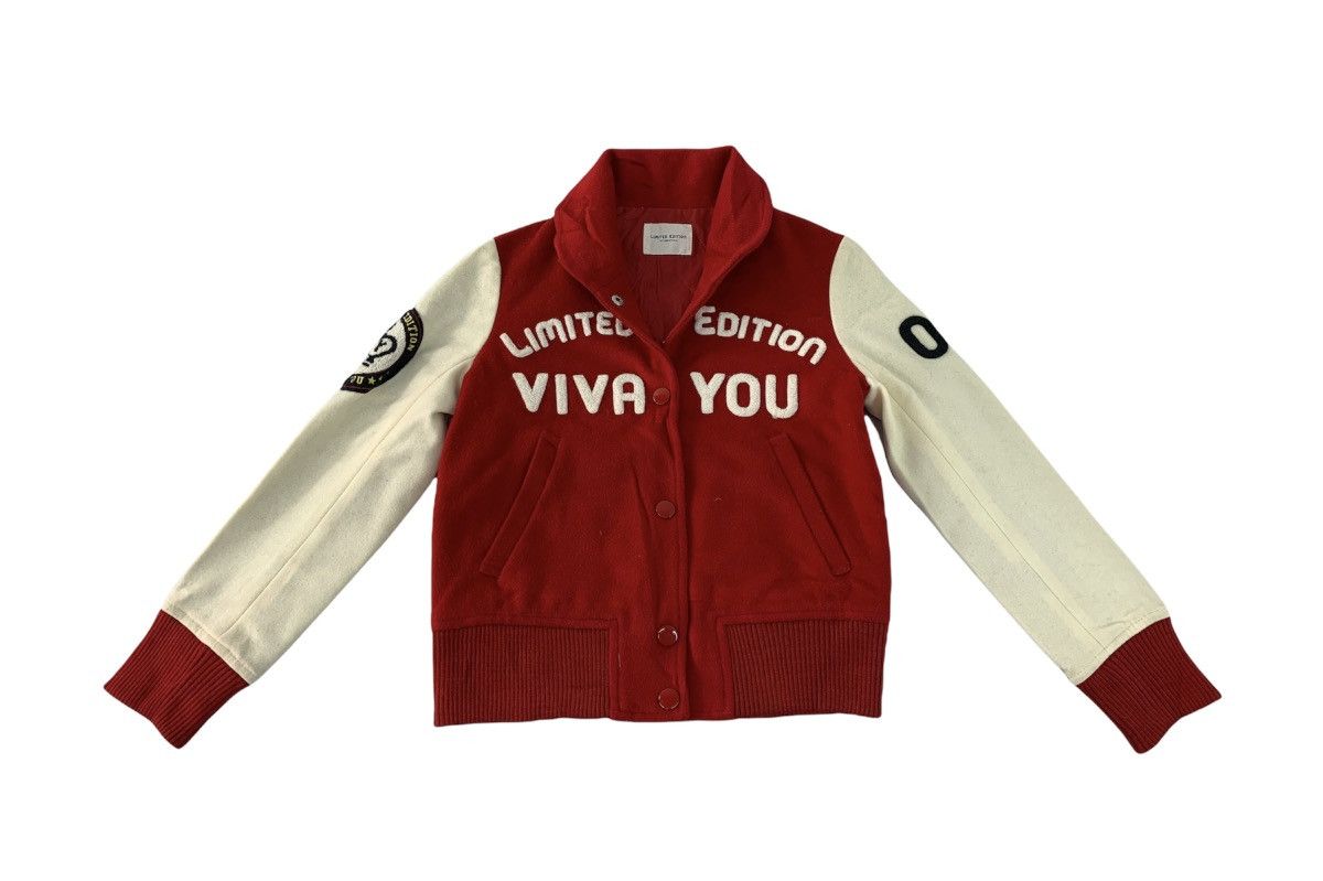 Vintage 90s Limited Edition Vivayou 01 Varsity Jacket Spell Out Size S / US 4 / IT 40 - 1 Thumbnail