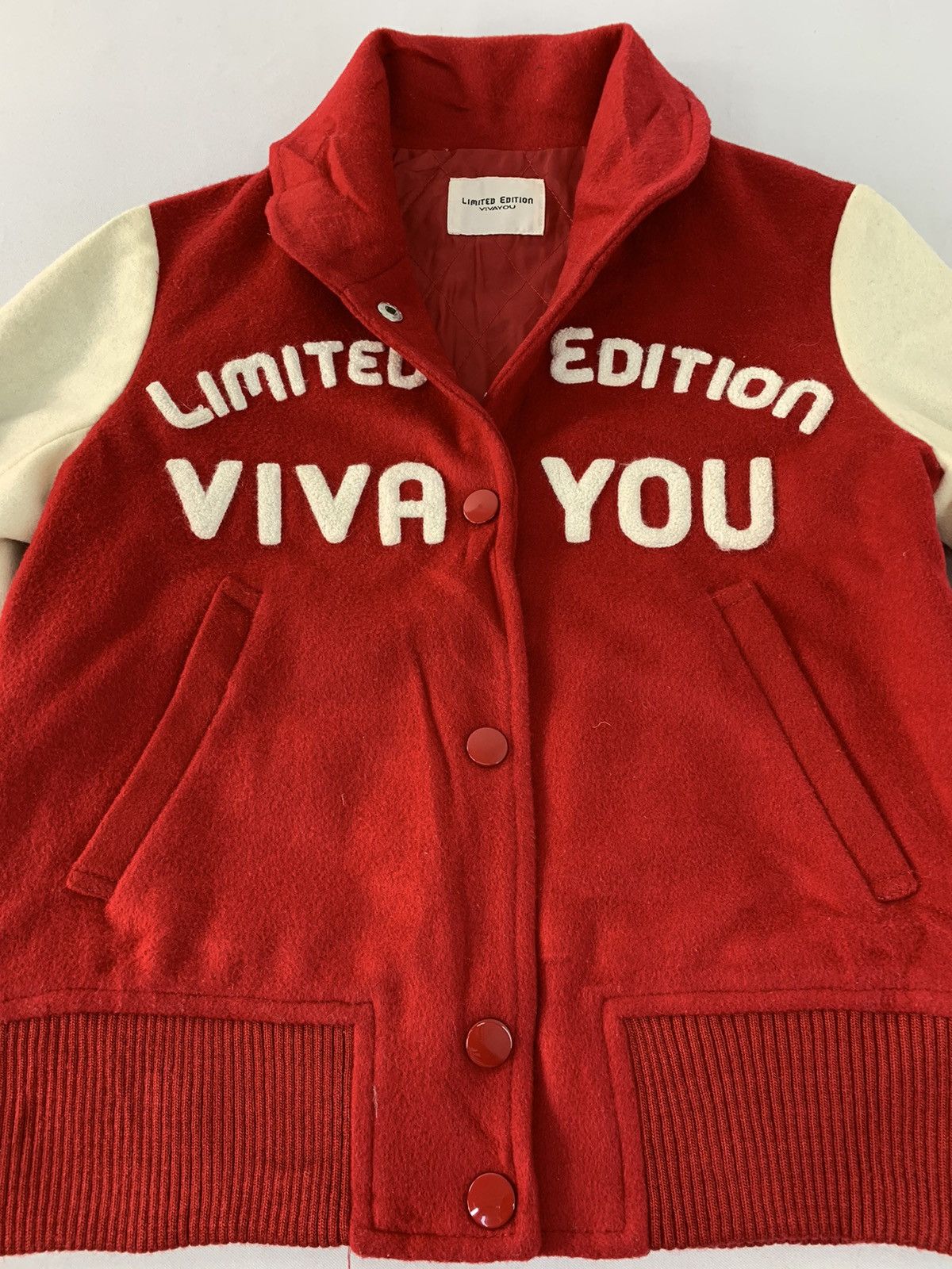 Vintage 90s Limited Edition Vivayou 01 Varsity Jacket Spell Out Size S / US 4 / IT 40 - 5 Thumbnail