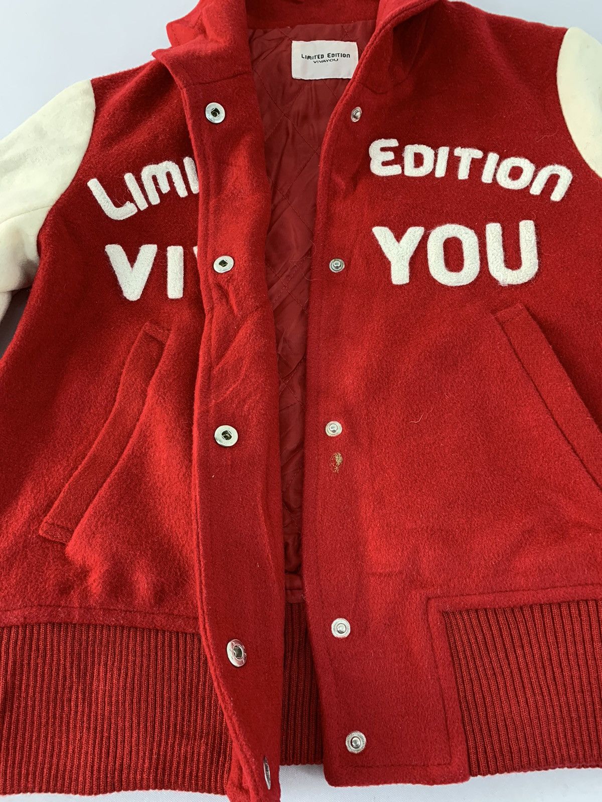 Vintage 90s Limited Edition Vivayou 01 Varsity Jacket Spell Out Size S / US 4 / IT 40 - 6 Thumbnail