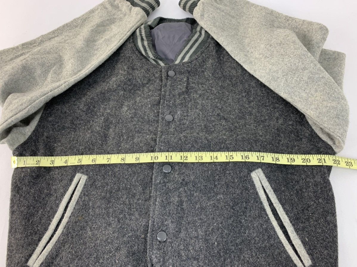 Vintage Rare Japanese Brand Simple Wool Varsity Jacket Snap Button Size US M / EU 48-50 / 2 - 9 Thumbnail