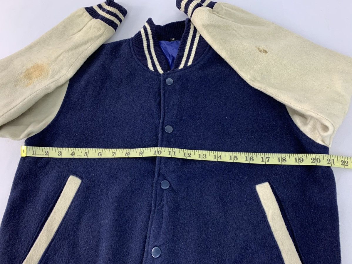 Vintage Hype 90s Simple Japanese Brand Varsity Jacket Wool Sleeve Size US M / EU 48-50 / 2 - 8 Thumbnail