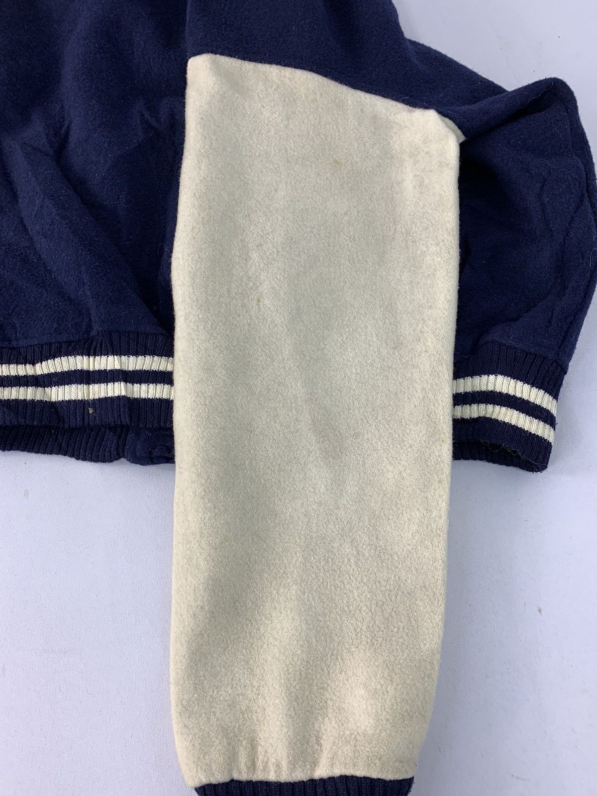 Vintage Hype 90s Simple Japanese Brand Varsity Jacket Wool Sleeve Size US M / EU 48-50 / 2 - 11 Thumbnail