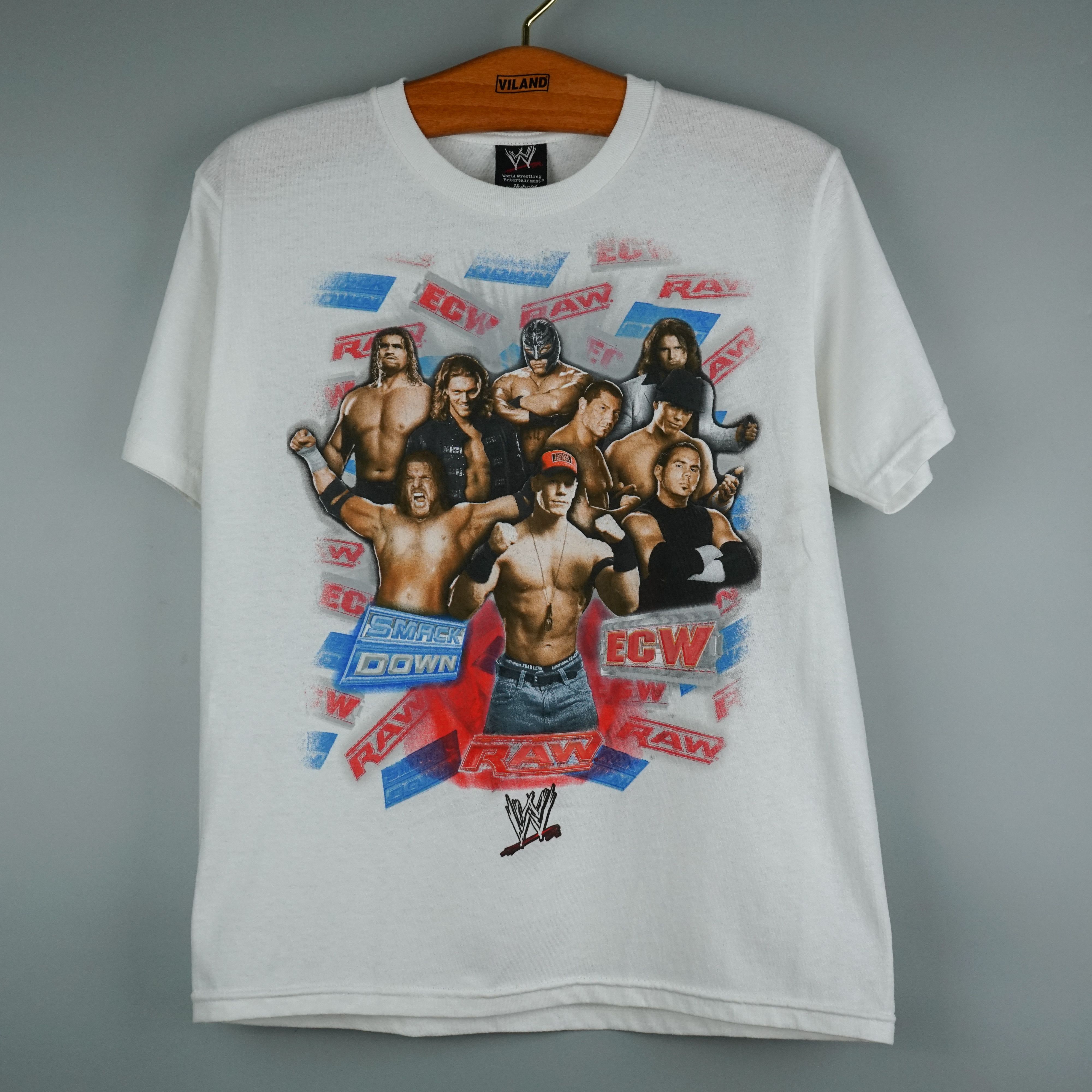 Vintage × WWE 2010s WWE Smack Down Raw t-shirt Size US S / EU 44-46 / 1 - 1 Thumbnail