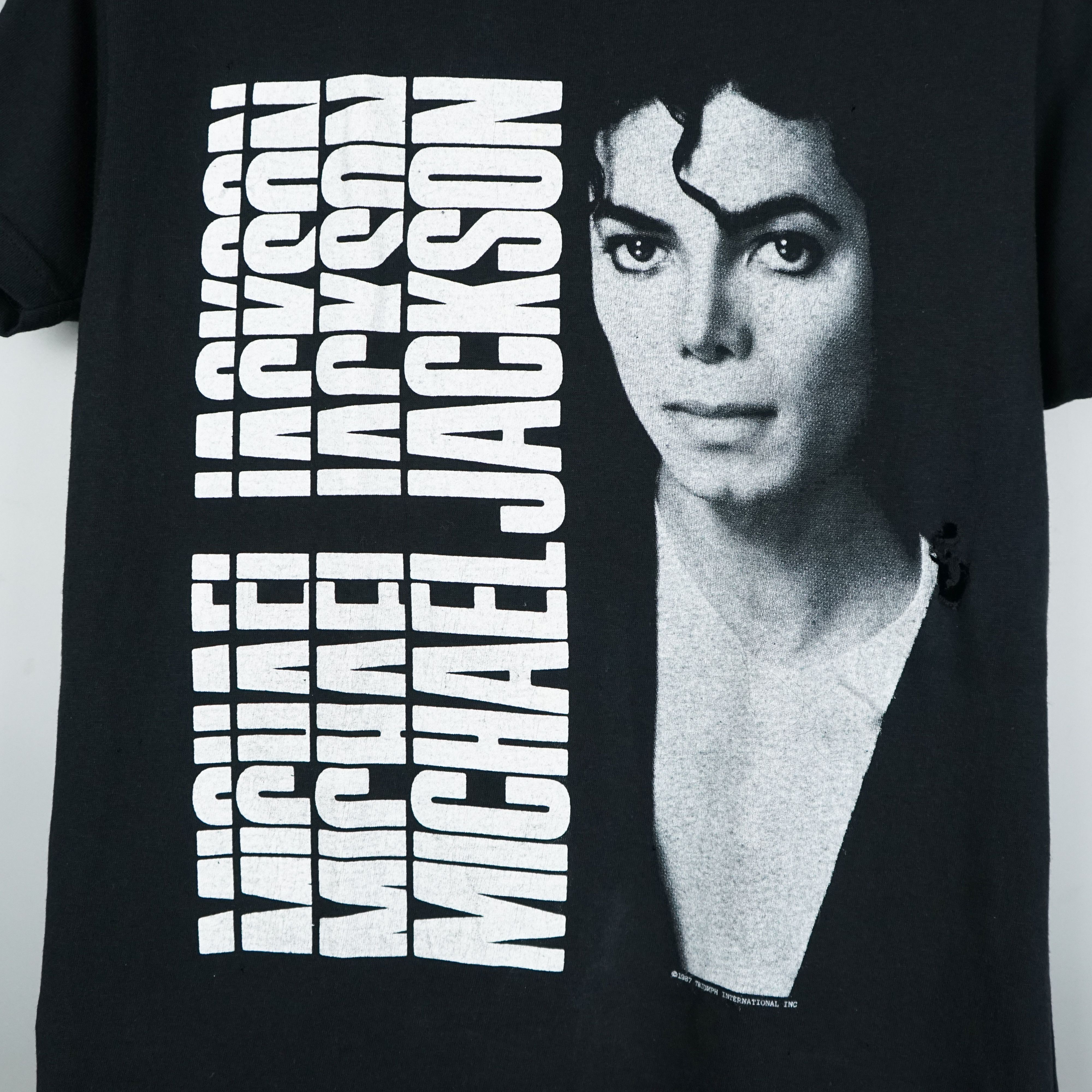Band Tees × Rap Tees × Vintage Michael Jackson t shirt 1987 thrashed Size US S / EU 44-46 / 1 - 2 Thumbnail