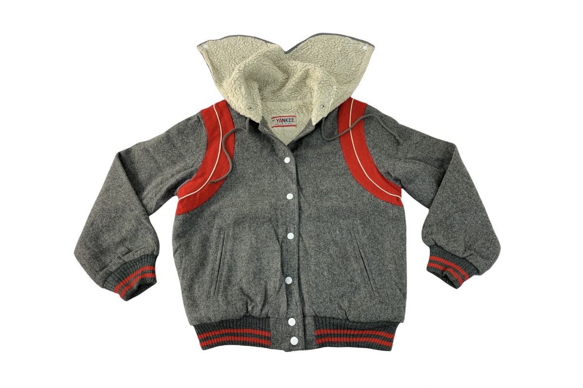 Vintage Hype 90s Mic Yankee Varsity Hoodies Jacket Sherpa Inner Size M / US 6-8 / IT 42-44 - 1 Thumbnail
