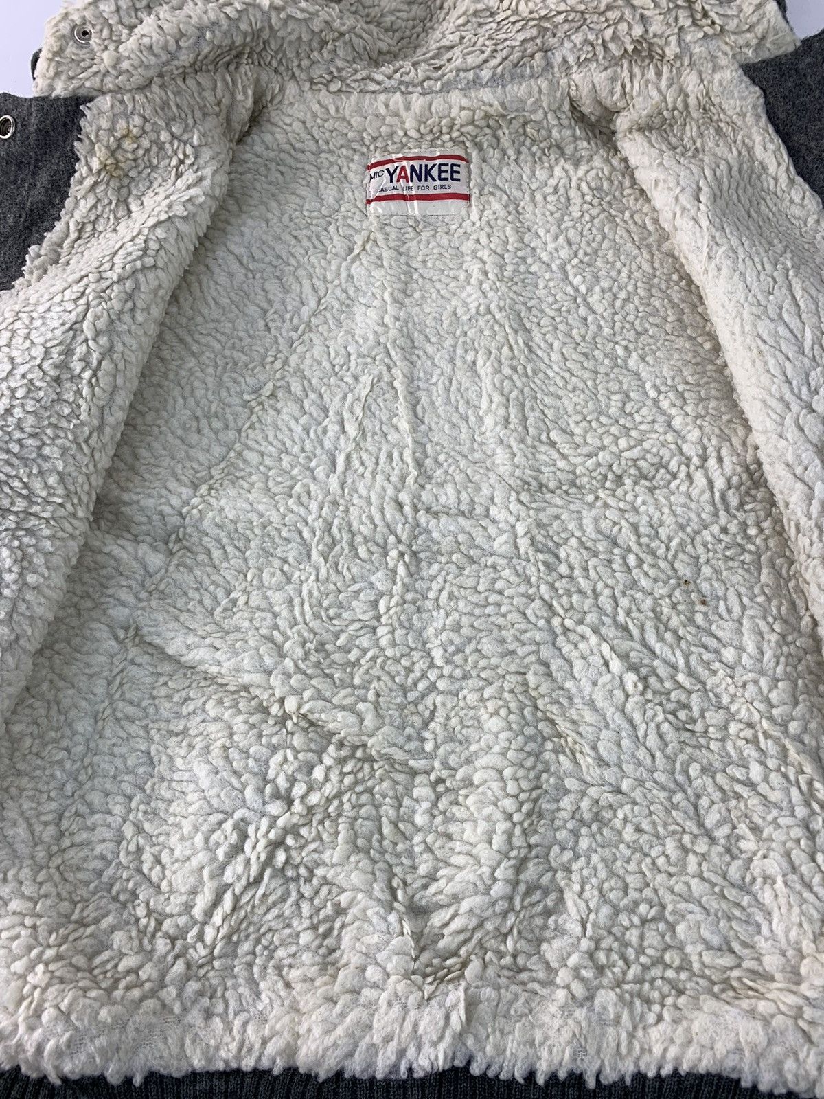 Vintage Hype 90s Mic Yankee Varsity Hoodies Jacket Sherpa Inner Size M / US 6-8 / IT 42-44 - 4 Thumbnail