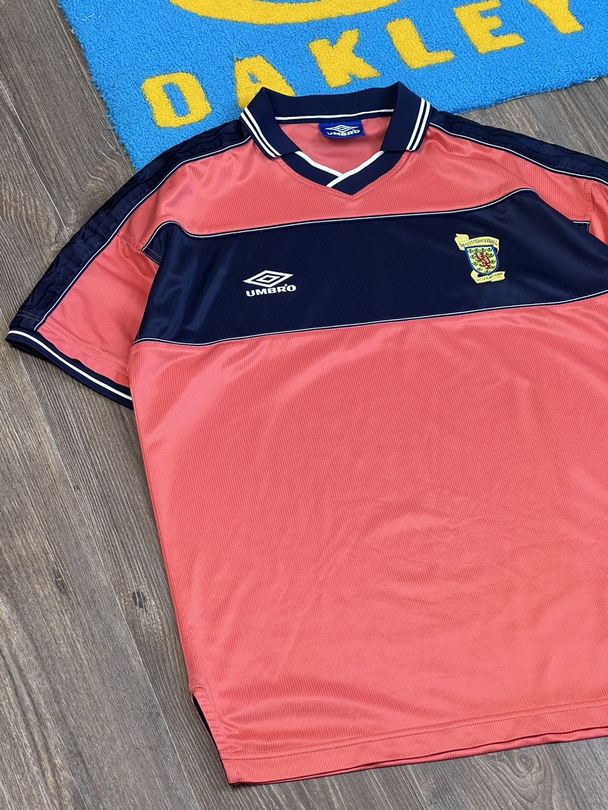 Umbro × Vintage Vintage 1999-00 Umbro Scotland Pink soccer kit jersey Size US XL / EU 56 / 4 - 3 Thumbnail