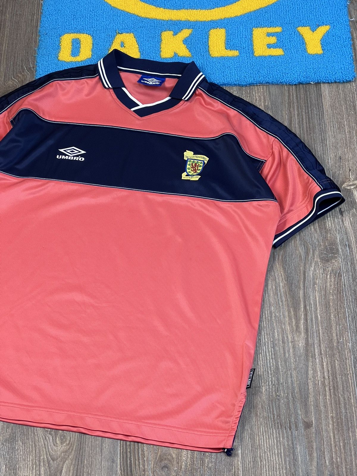 Umbro × Vintage Vintage 1999-00 Umbro Scotland Pink soccer kit jersey Size US XL / EU 56 / 4 - 2 Thumbnail