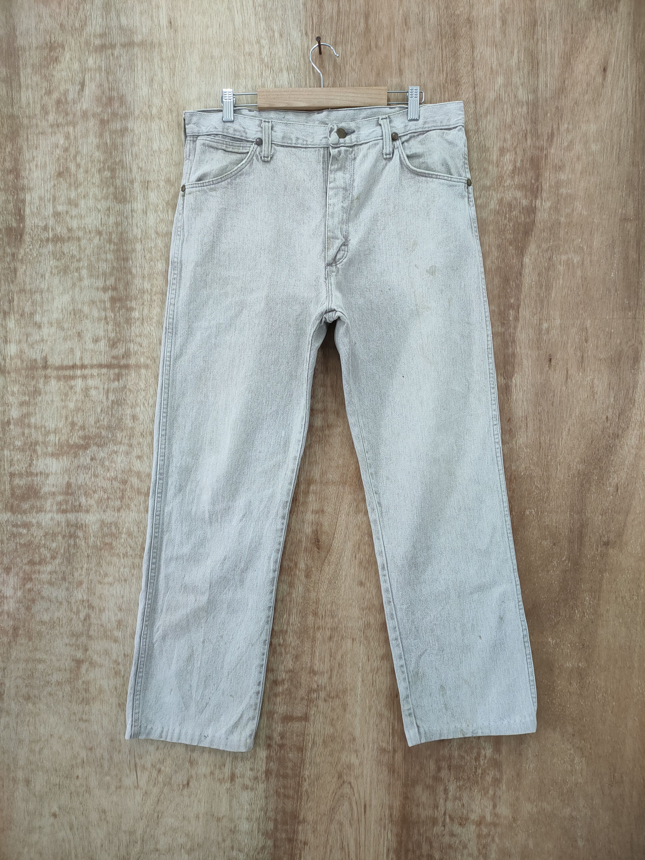 Wrangler WRANGLER USA FADED LIGHT GRAY JEANS PANTS Size US 34 / EU 50 - 1 Thumbnail