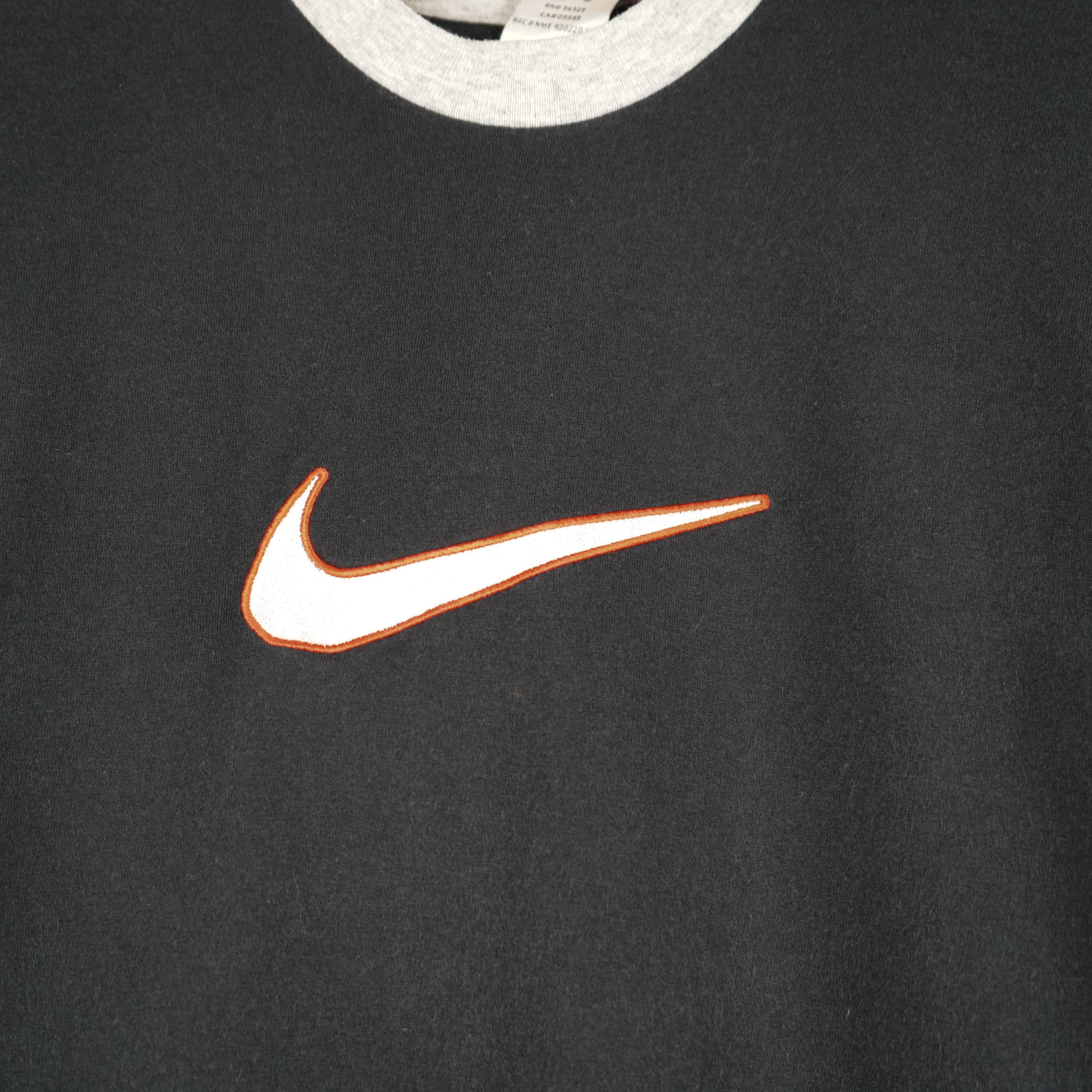 Nike × Vintage 1990s Nike Swoosh t-shirt Made in UK Size US M / EU 48-50 / 2 - 2 Thumbnail