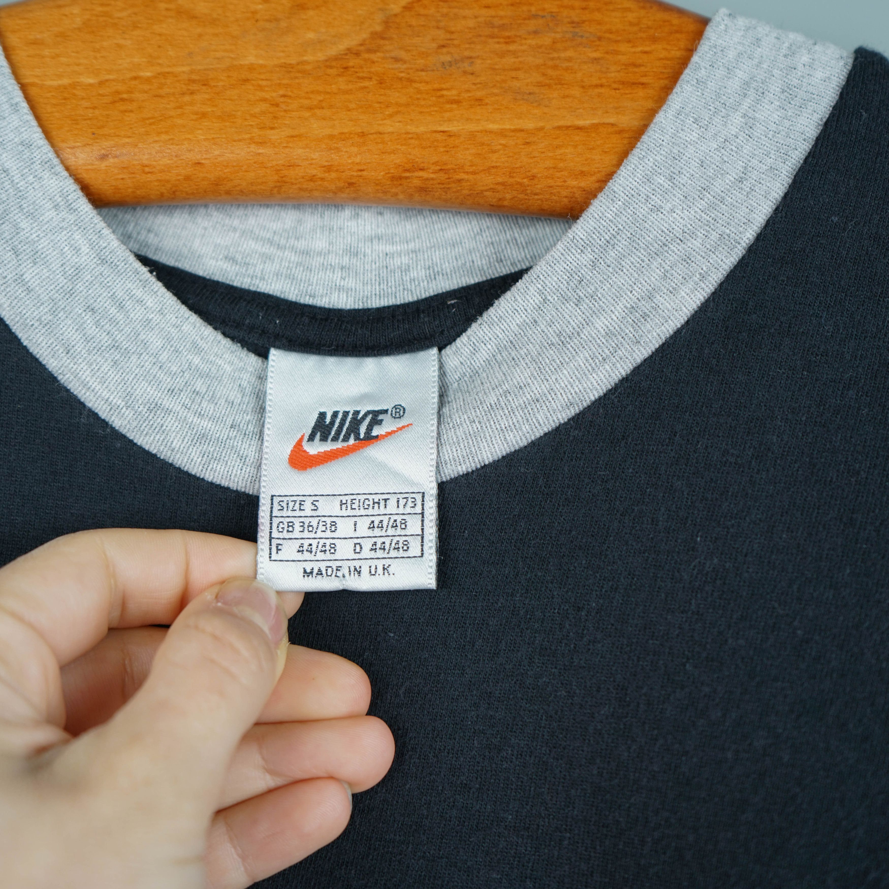 Nike × Vintage 1990s Nike Swoosh t-shirt Made in UK Size US M / EU 48-50 / 2 - 4 Thumbnail