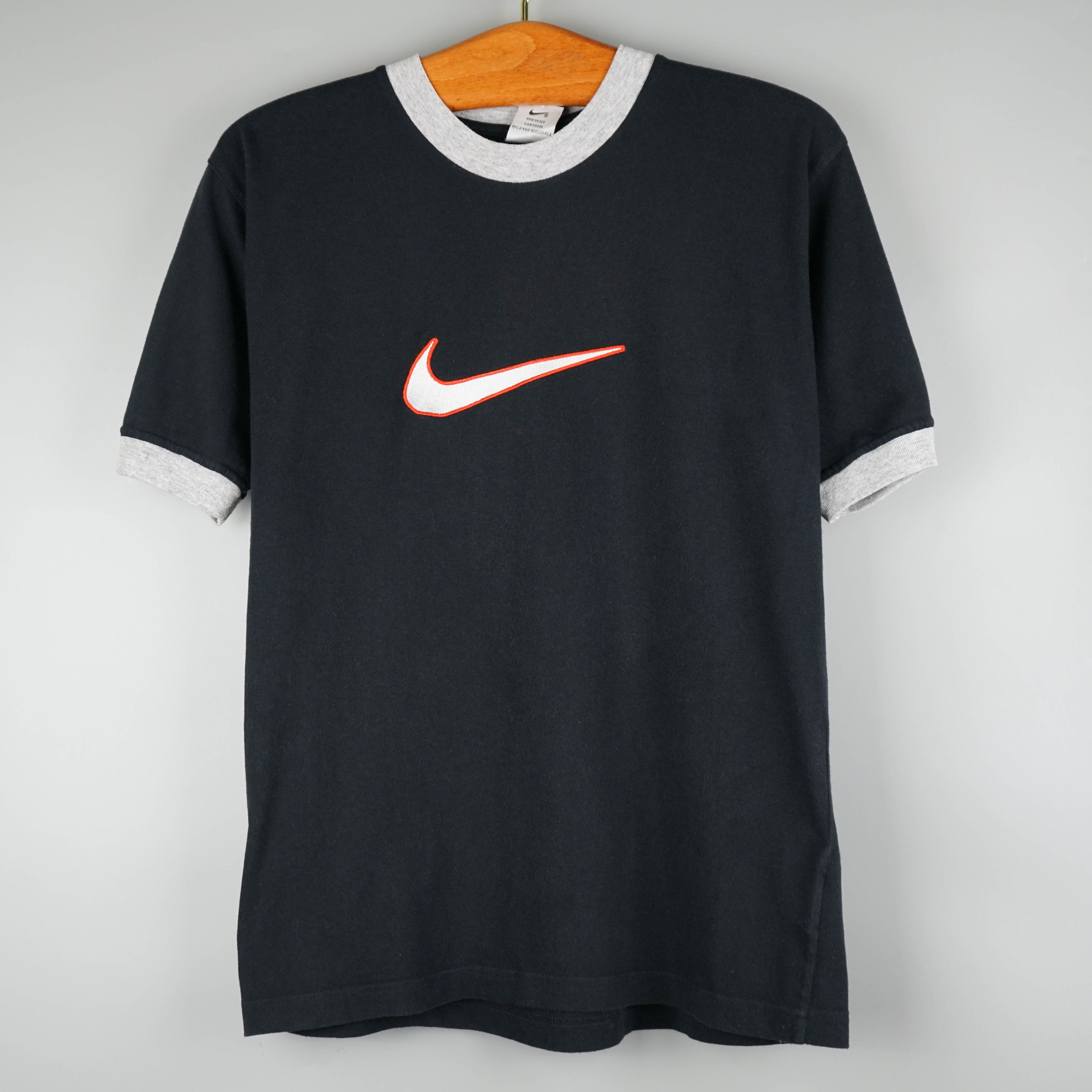 Nike × Vintage 1990s Nike Swoosh t-shirt Made in UK Size US M / EU 48-50 / 2 - 1 Thumbnail