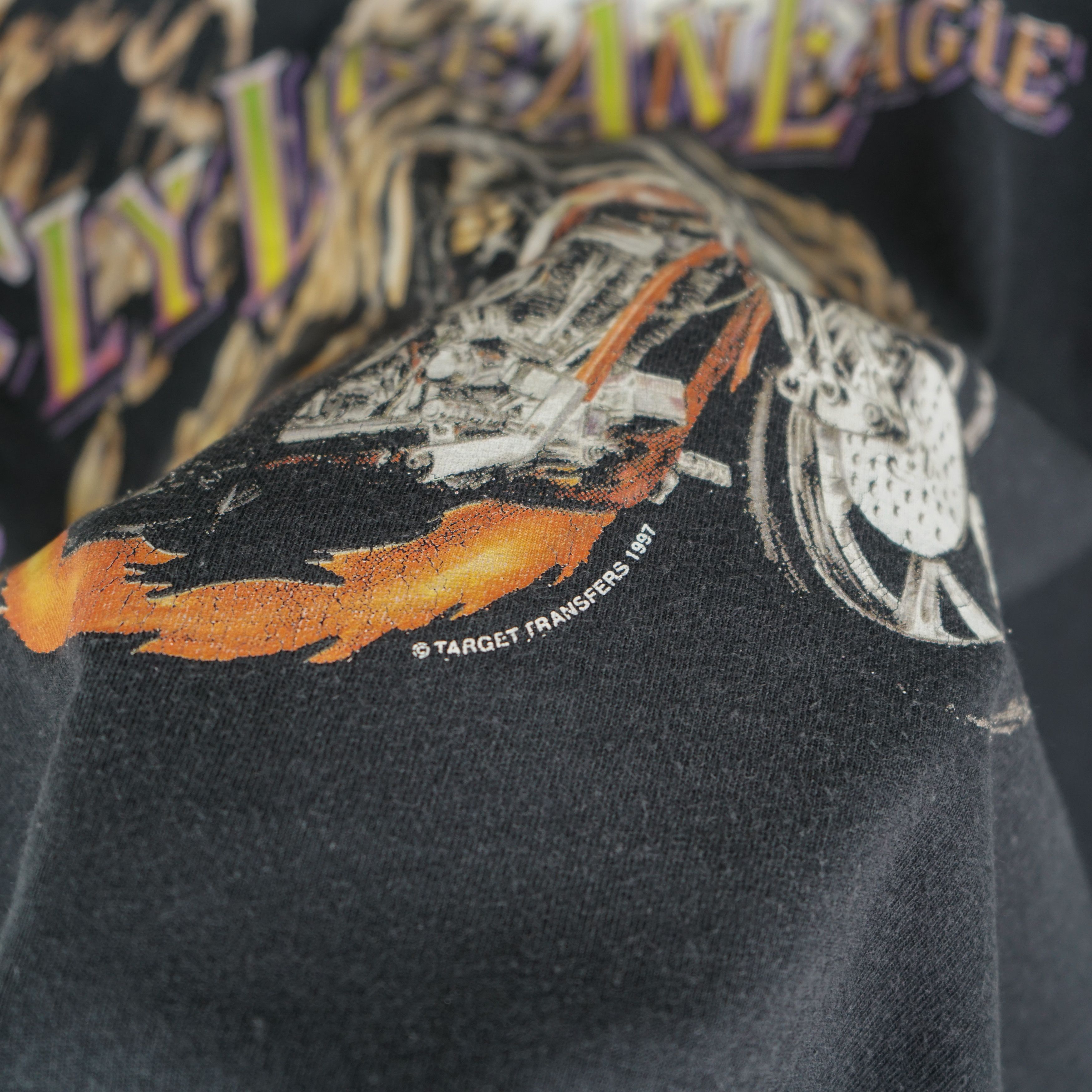 Harley Davidson × Vintage 1997 Eagle & Motorcycle t-shirt Fly like an Eagle Size US M / EU 48-50 / 2 - 3 Thumbnail