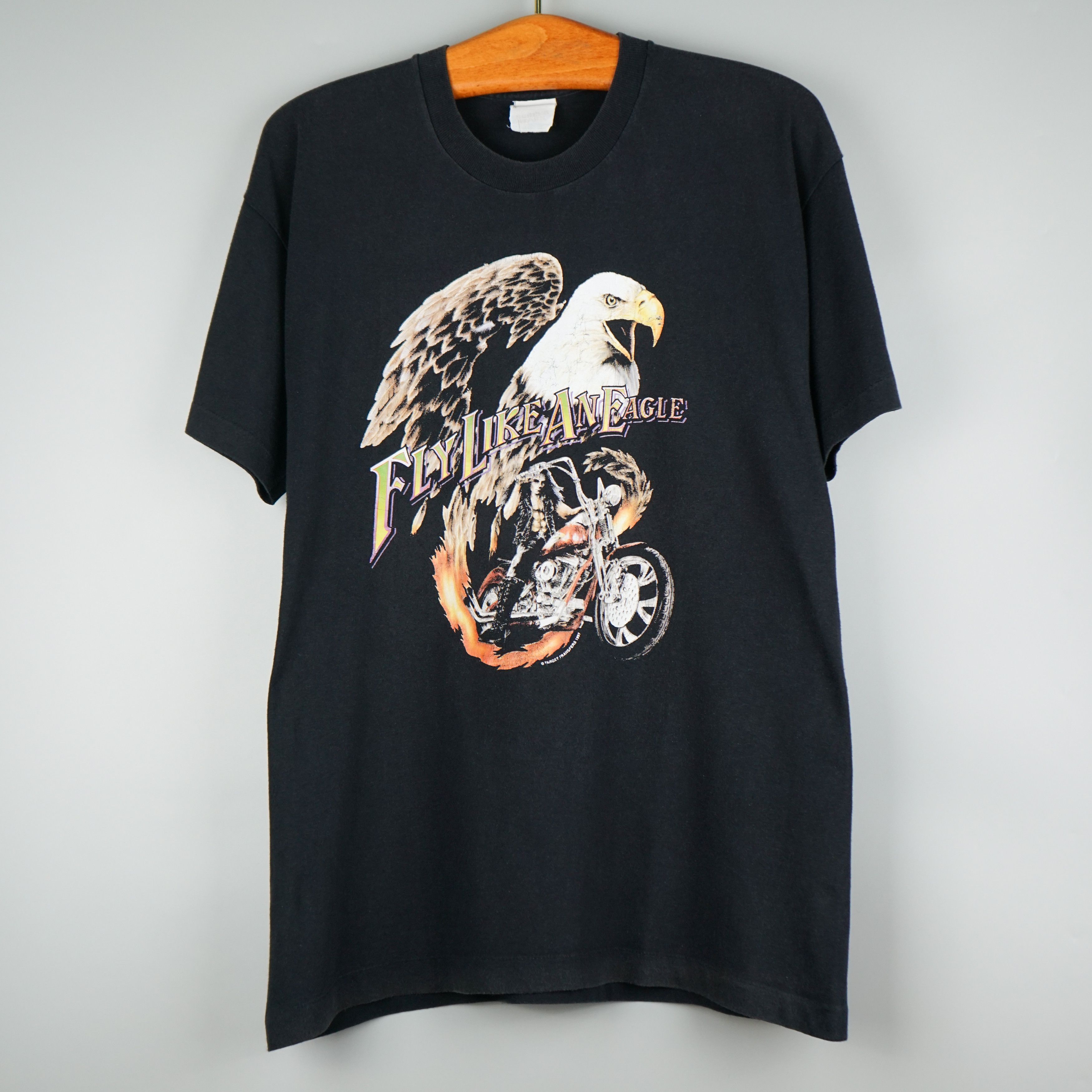 Harley Davidson × Vintage 1997 Eagle & Motorcycle t-shirt Fly like an Eagle Size US M / EU 48-50 / 2 - 1 Thumbnail