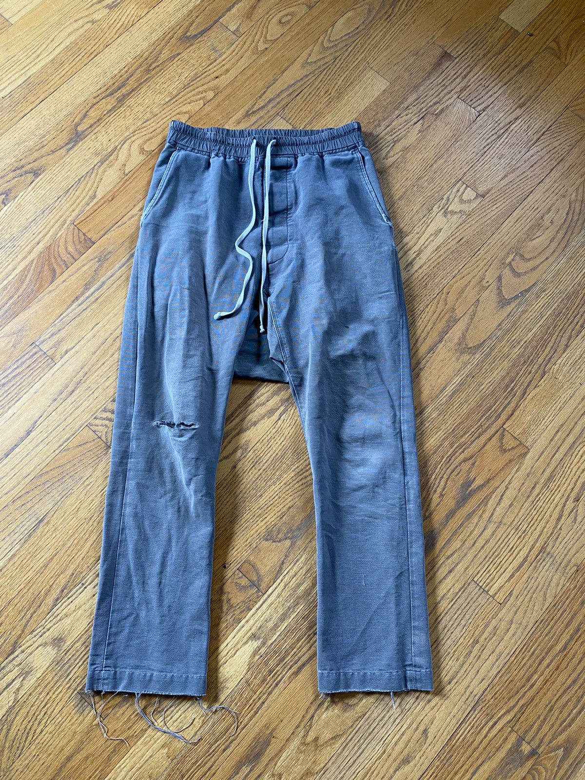 Rick Owens drop crotch pants