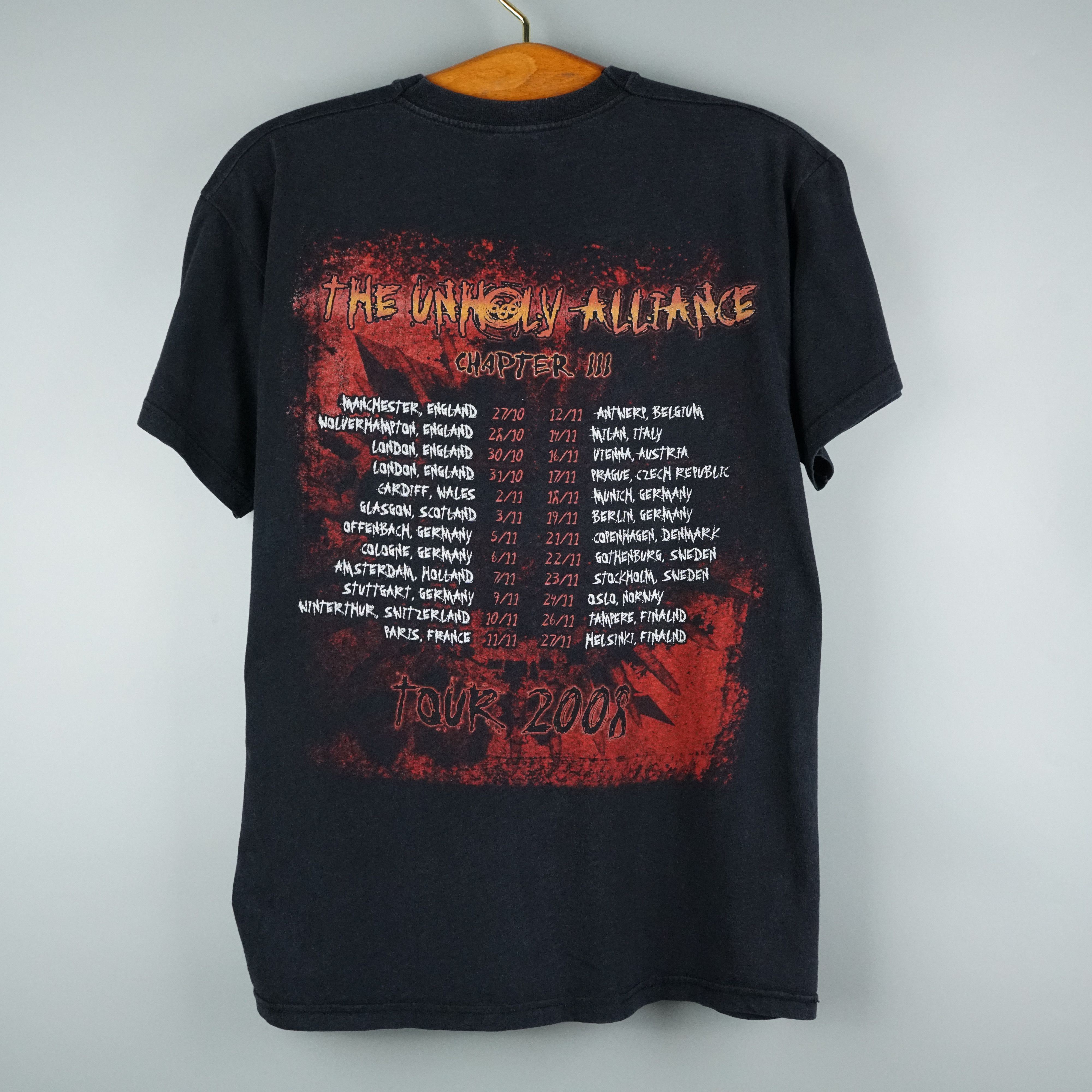 Band Tees × Vintage 2008 Slayer tour t-shirt Unholy Alliance Size US M / EU 48-50 / 2 - 6 Thumbnail