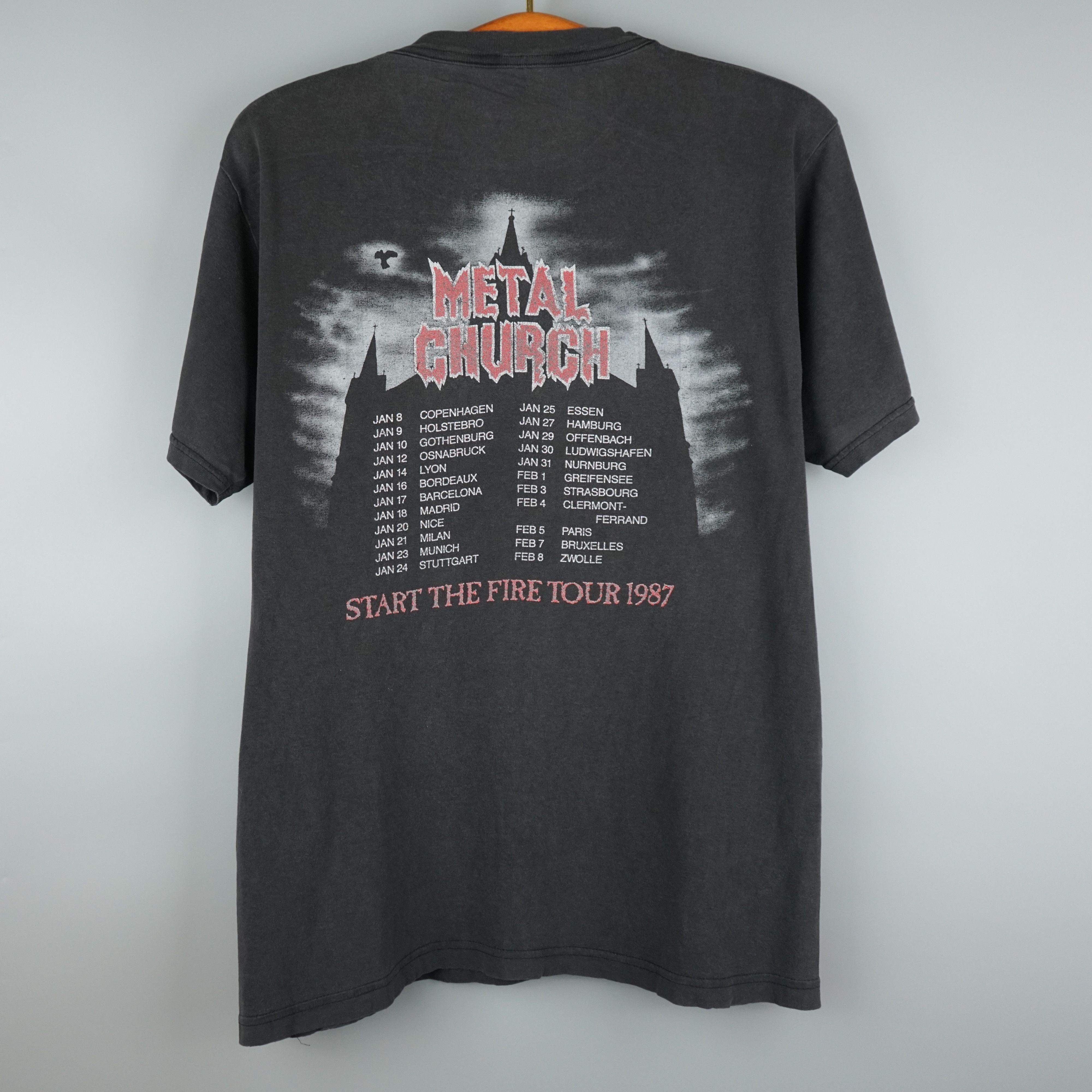 Band Tees × Vintage Vintage metal church 1987 tour tee Size US M / EU 48-50 / 2 - 7 Thumbnail