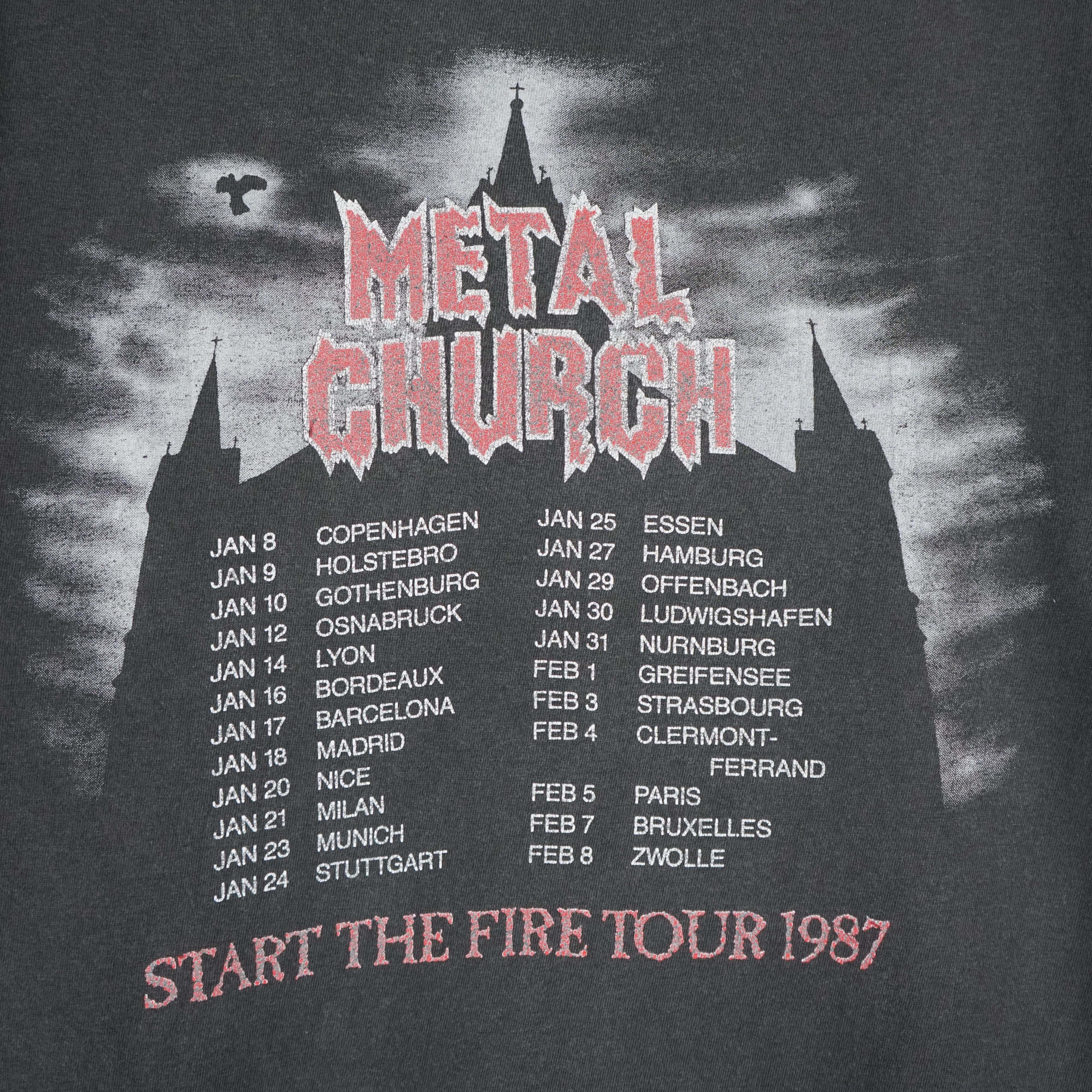 Band Tees × Vintage Vintage metal church 1987 tour tee Size US M / EU 48-50 / 2 - 8 Thumbnail