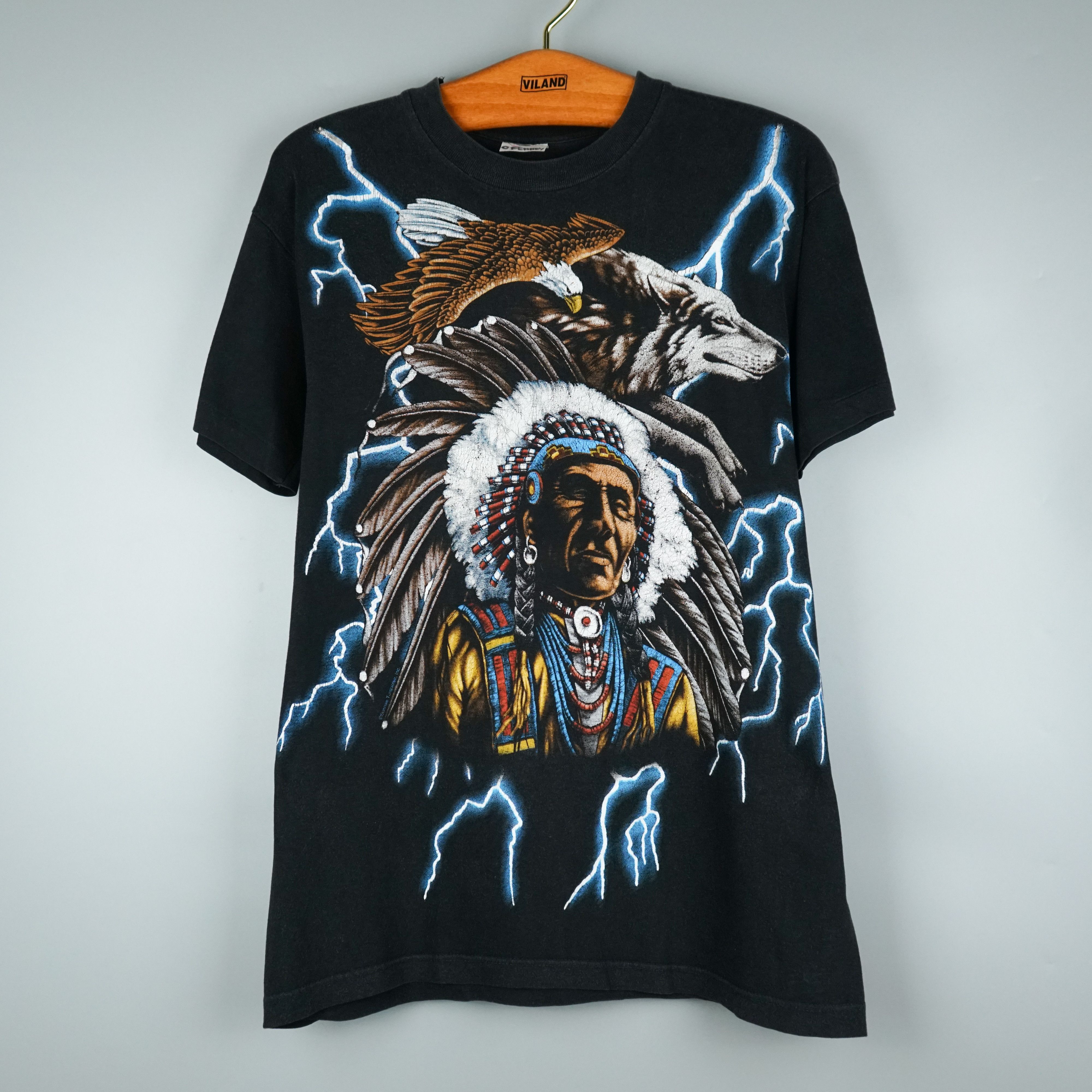 Harley Davidson × Vintage 1990s American Thunder t shirt Size US M / EU 48-50 / 2 - 1 Thumbnail