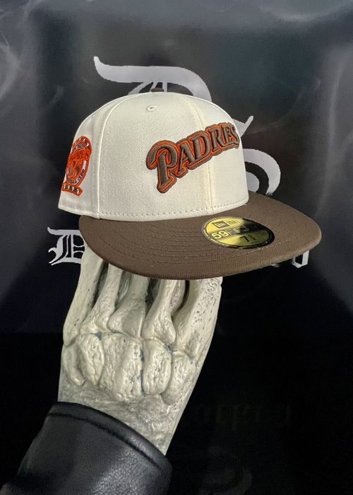 New Era 59FIFTY San Diego Padres 5950 Patch Fitted Hat 7 1/2 / Brown