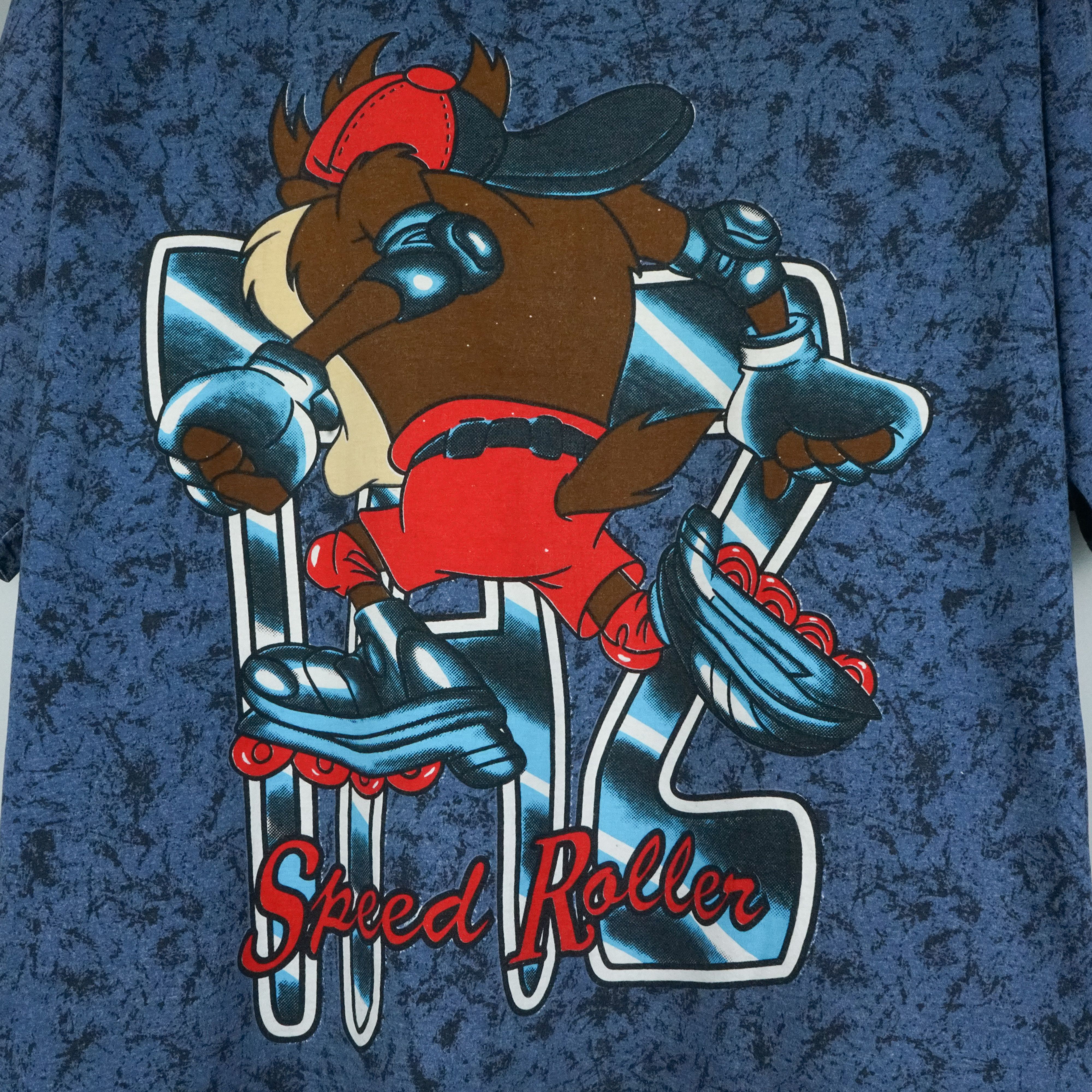 Cartoon Network × Vintage 1990s Tasmanian Devil Taz Speed Roller t-shirt Size US XXL / EU 58 / 5 - 7 Thumbnail