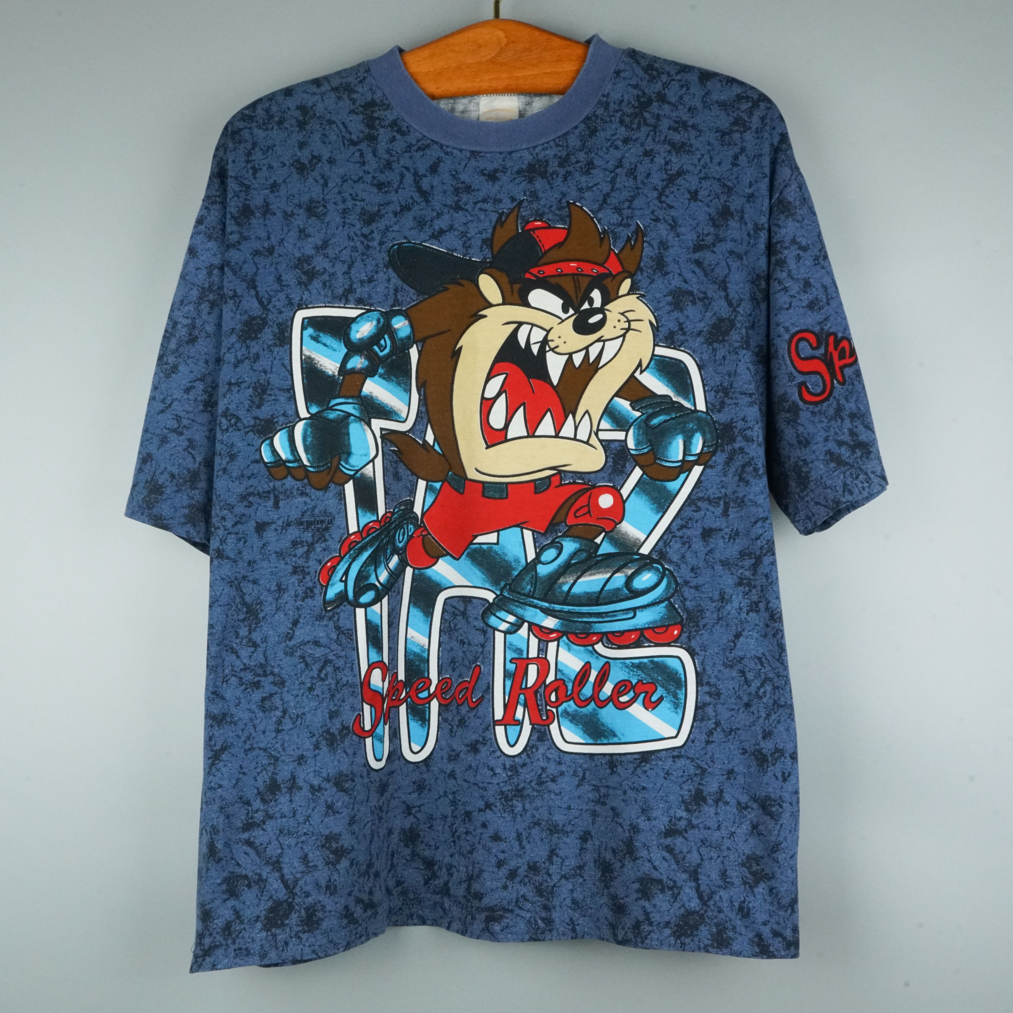 Cartoon Network × Vintage 1990s Tasmanian Devil Taz Speed Roller t-shirt Size US XXL / EU 58 / 5 - 1 Thumbnail
