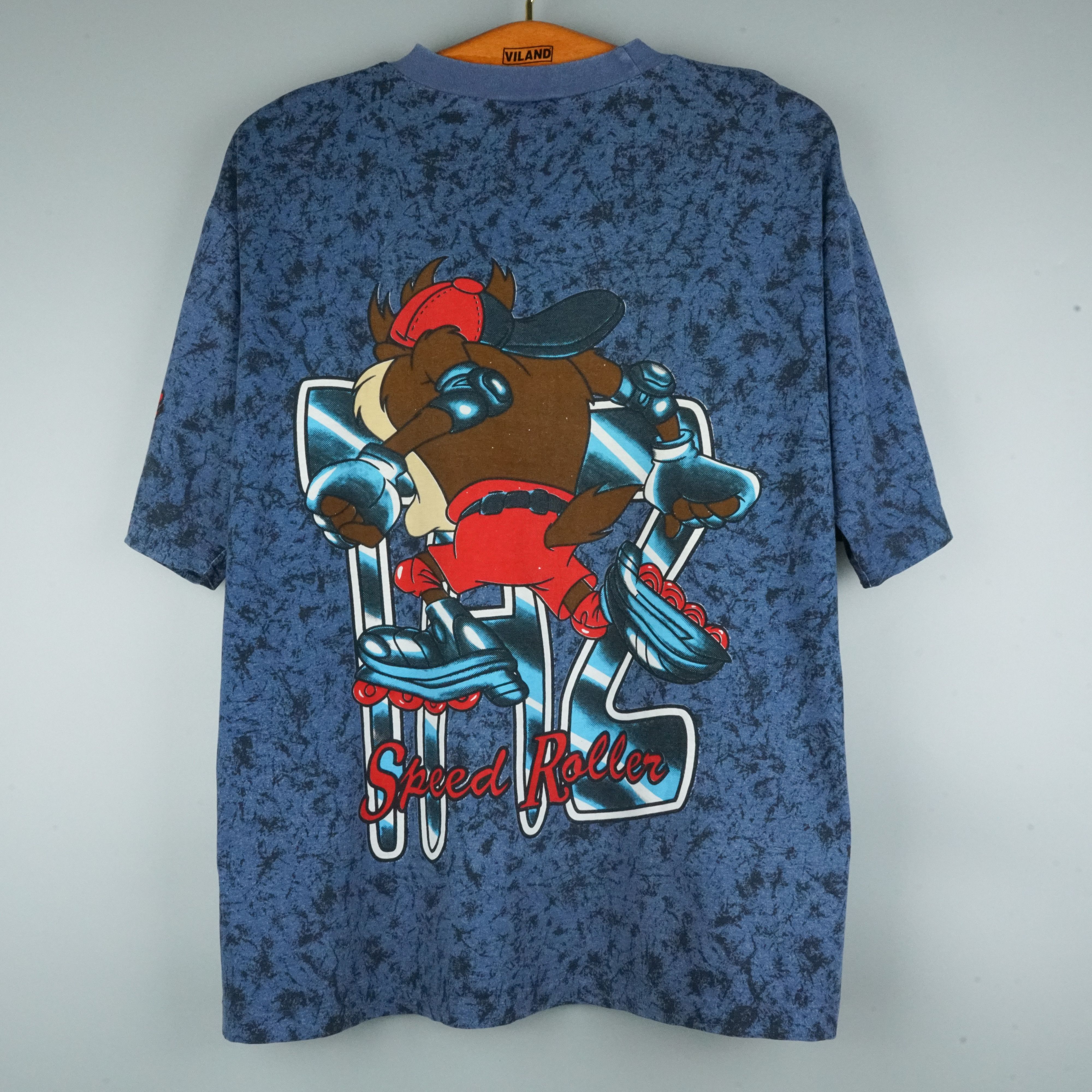 Cartoon Network × Vintage 1990s Tasmanian Devil Taz Speed Roller t-shirt Size US XXL / EU 58 / 5 - 6 Thumbnail