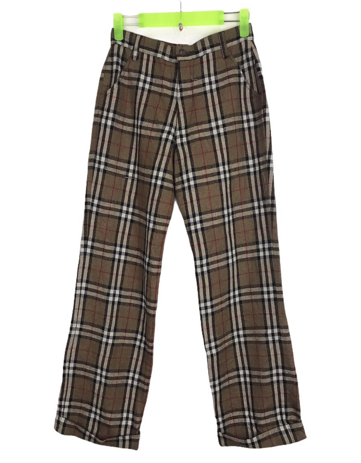 image of Vintage Mouth Valley Nova Check Monogram Style Hickory Pant in Brown, Men's (Size 26)