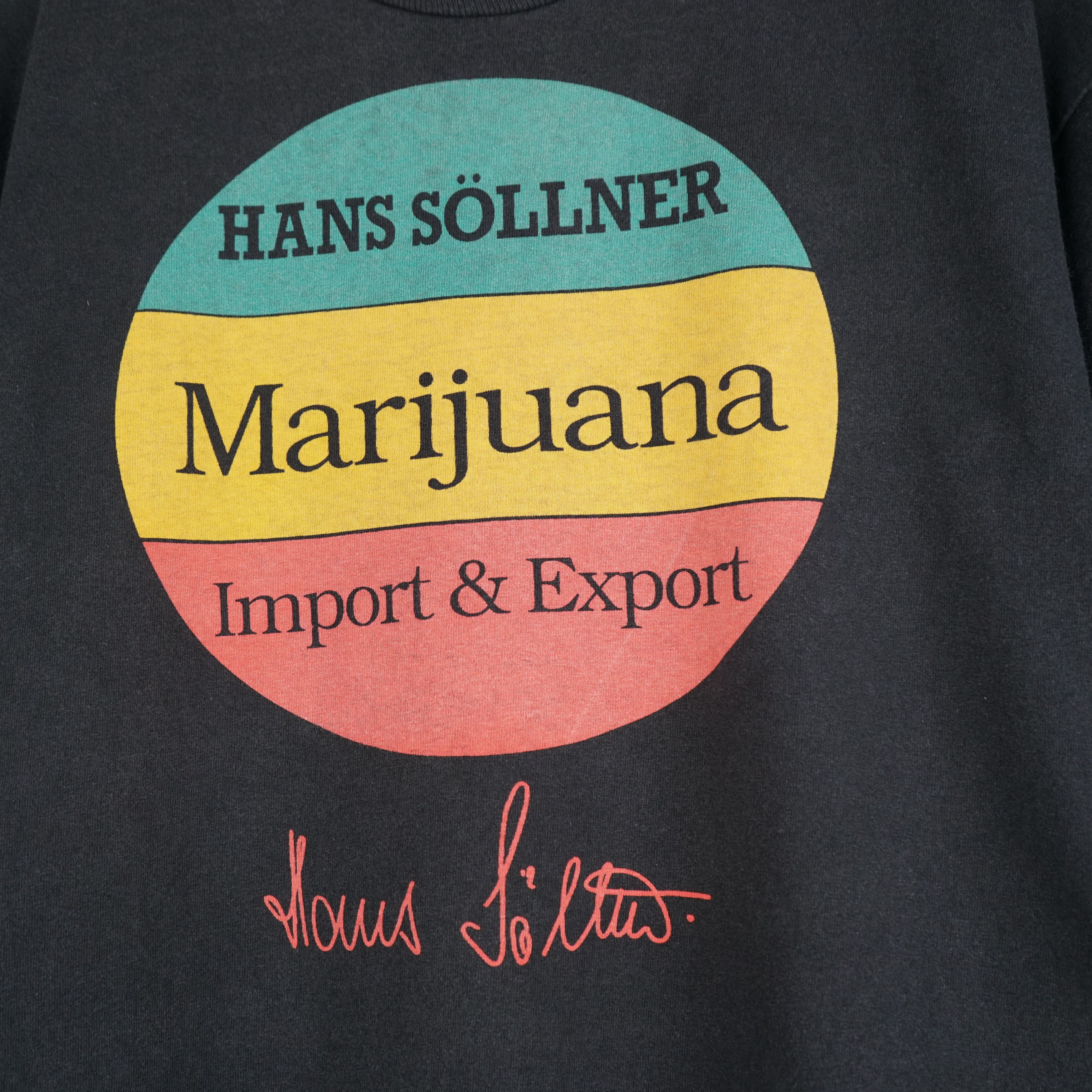 Vintage 1990s Marijuana 1mport&3xport t-shirt Weed Size US XXL / EU 58 / 5 - 2 Thumbnail