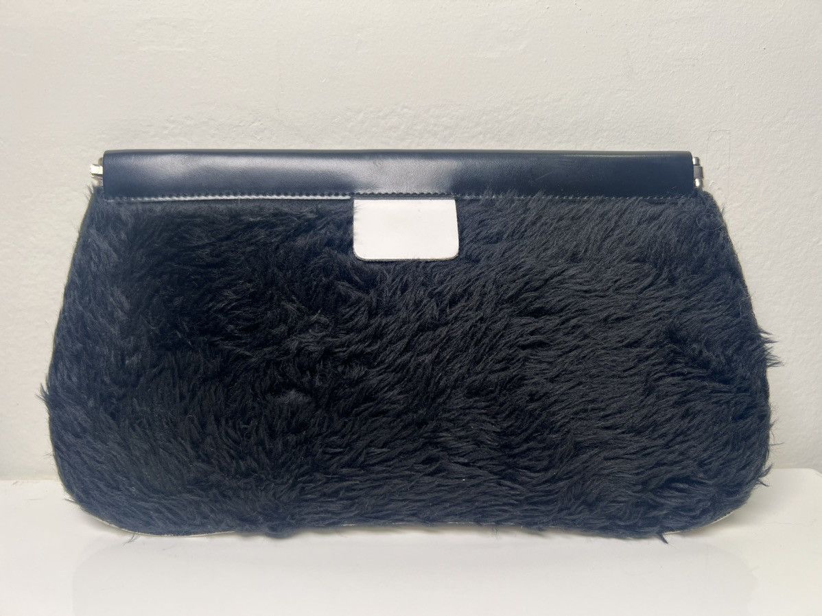 Comme des Garçons Comme des Garçons Black Faux Fur Clutch