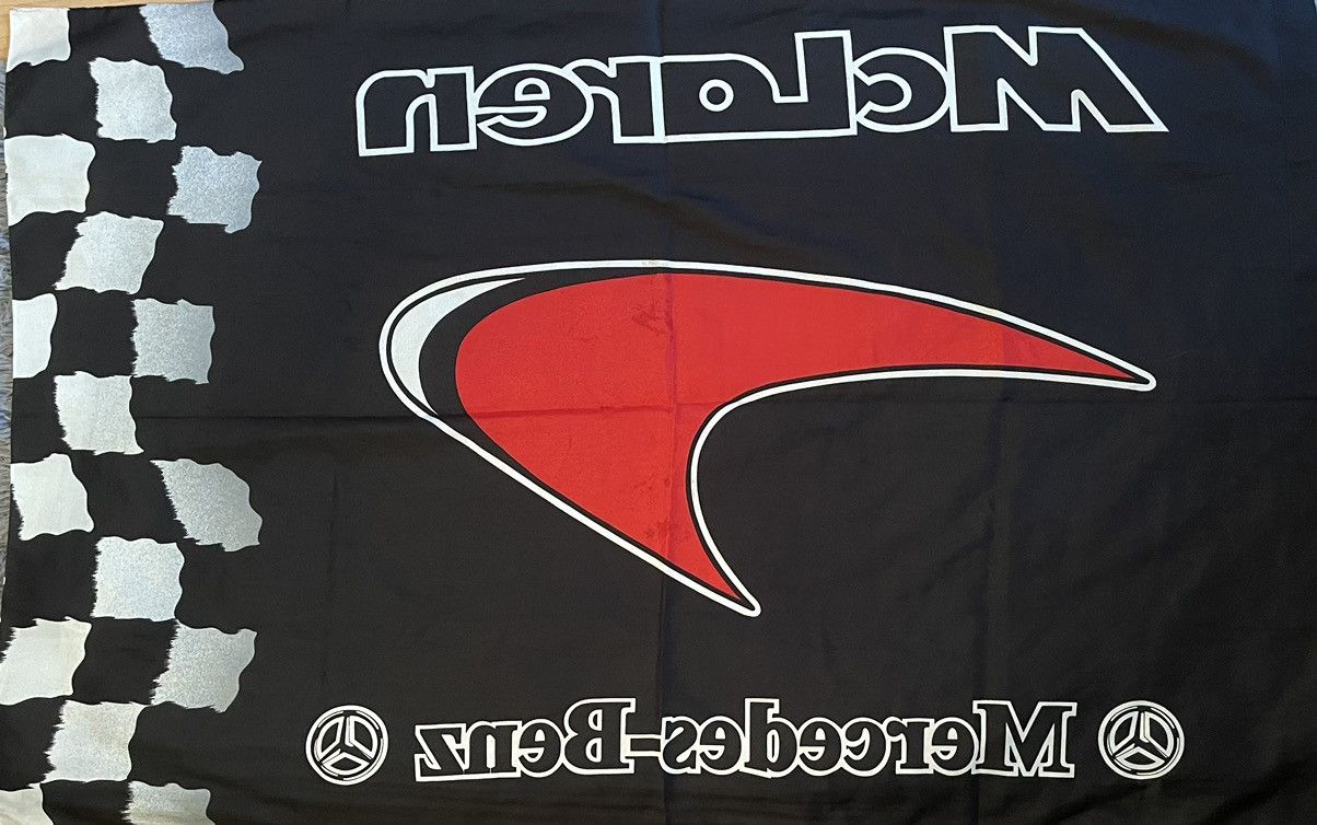 Mercedes-Benz × Vintage Mercedes Benz McLaren 90s vintage racing flag official Size ONE SIZE - 2 Thumbnail