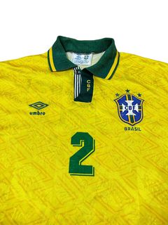 SIZE M BRAZIL 1991-1993 HOME FOOTBALL SHIRT JERSEY UMBRO NBWT