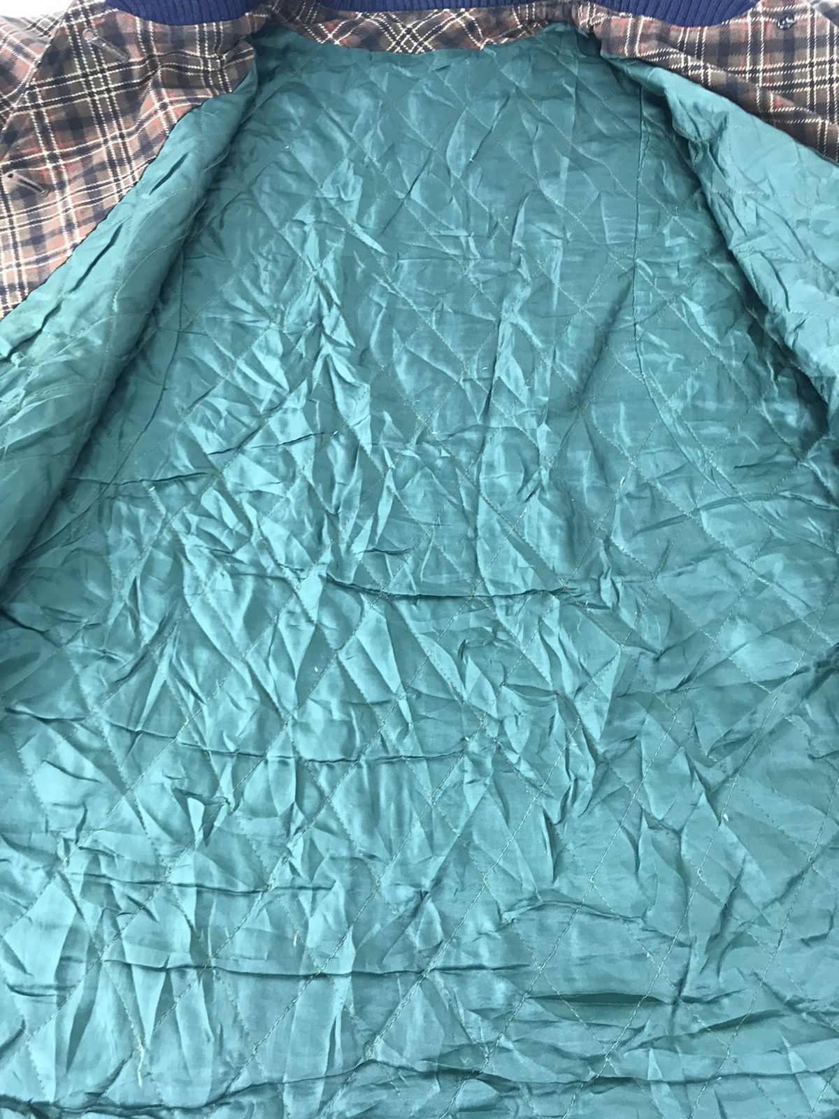 Japanese Brand Japanese Plaid Checked Quilted Padded Jacket Button Zipper Size XL / US 12-14 / IT 48-50 - 4 Thumbnail