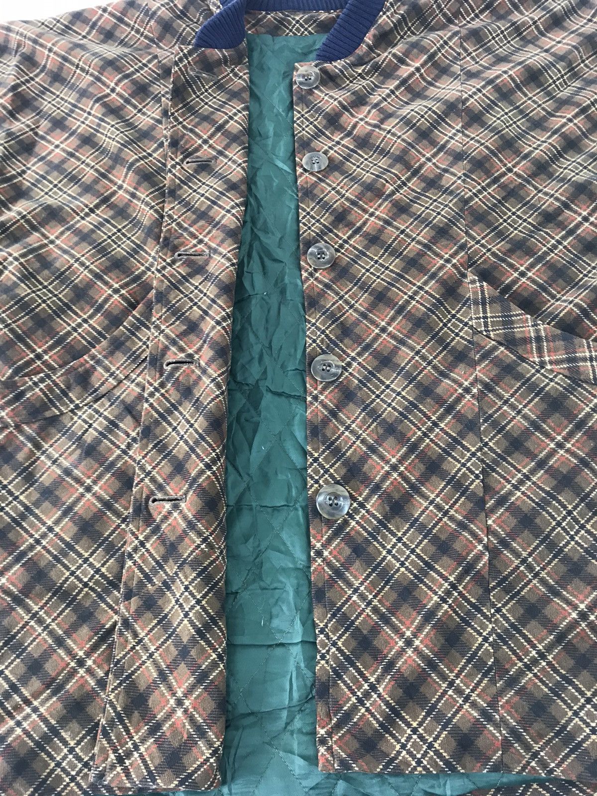 Japanese Brand Japanese Plaid Checked Quilted Padded Jacket Button Zipper Size XL / US 12-14 / IT 48-50 - 3 Thumbnail