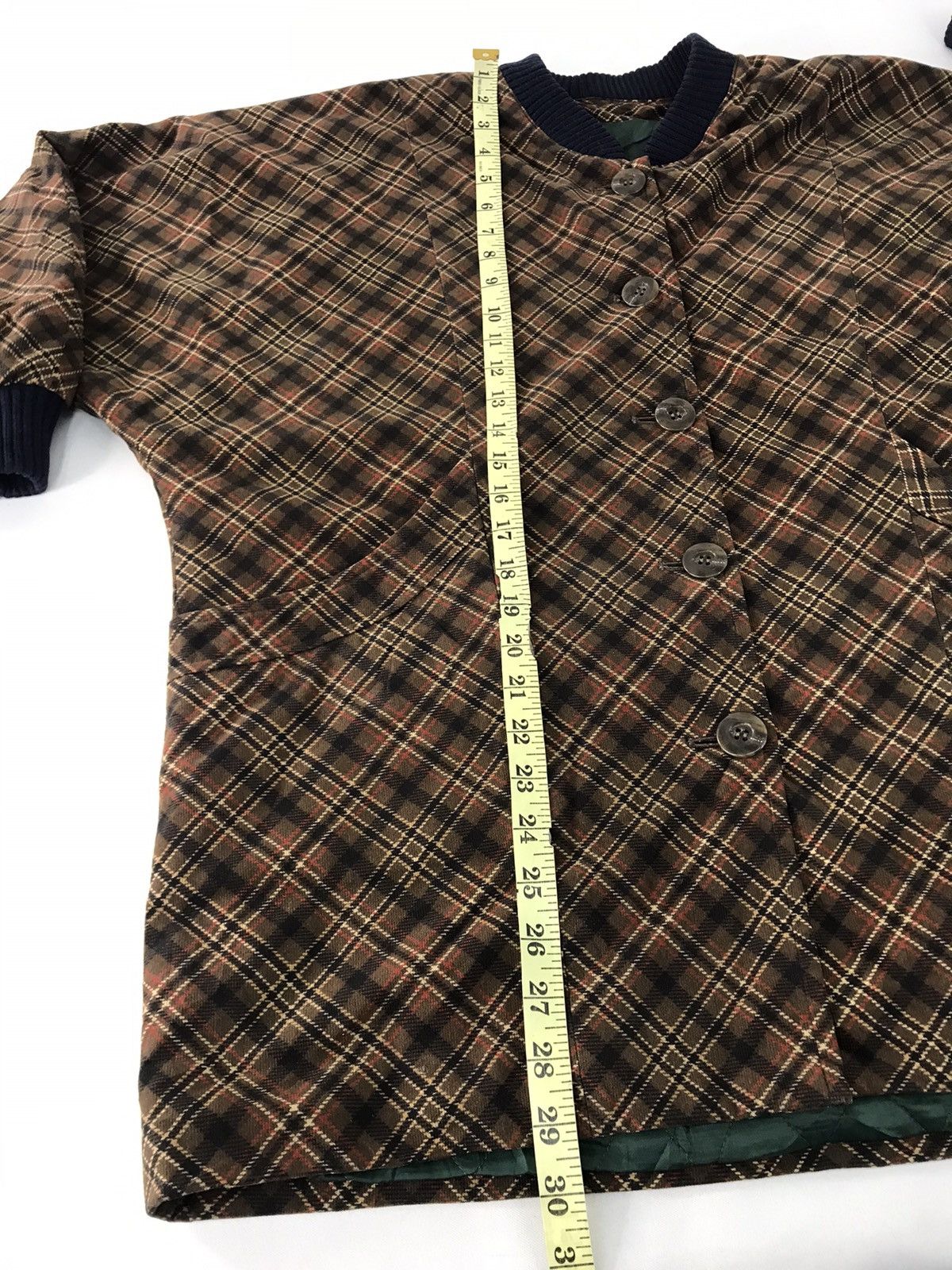 Japanese Brand Japanese Plaid Checked Quilted Padded Jacket Button Zipper Size XL / US 12-14 / IT 48-50 - 6 Thumbnail