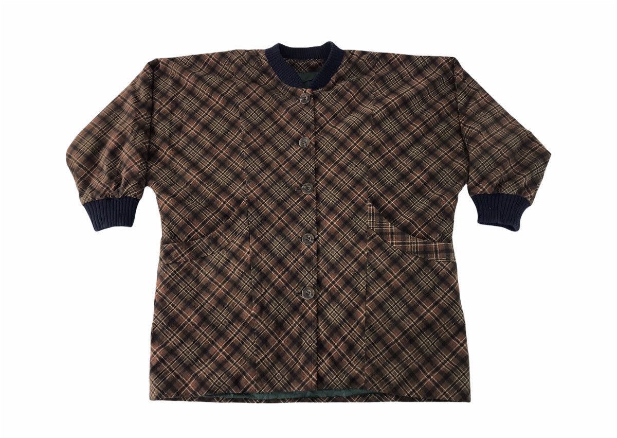 Japanese Brand Japanese Plaid Checked Quilted Padded Jacket Button Zipper Size XL / US 12-14 / IT 48-50 - 1 Thumbnail