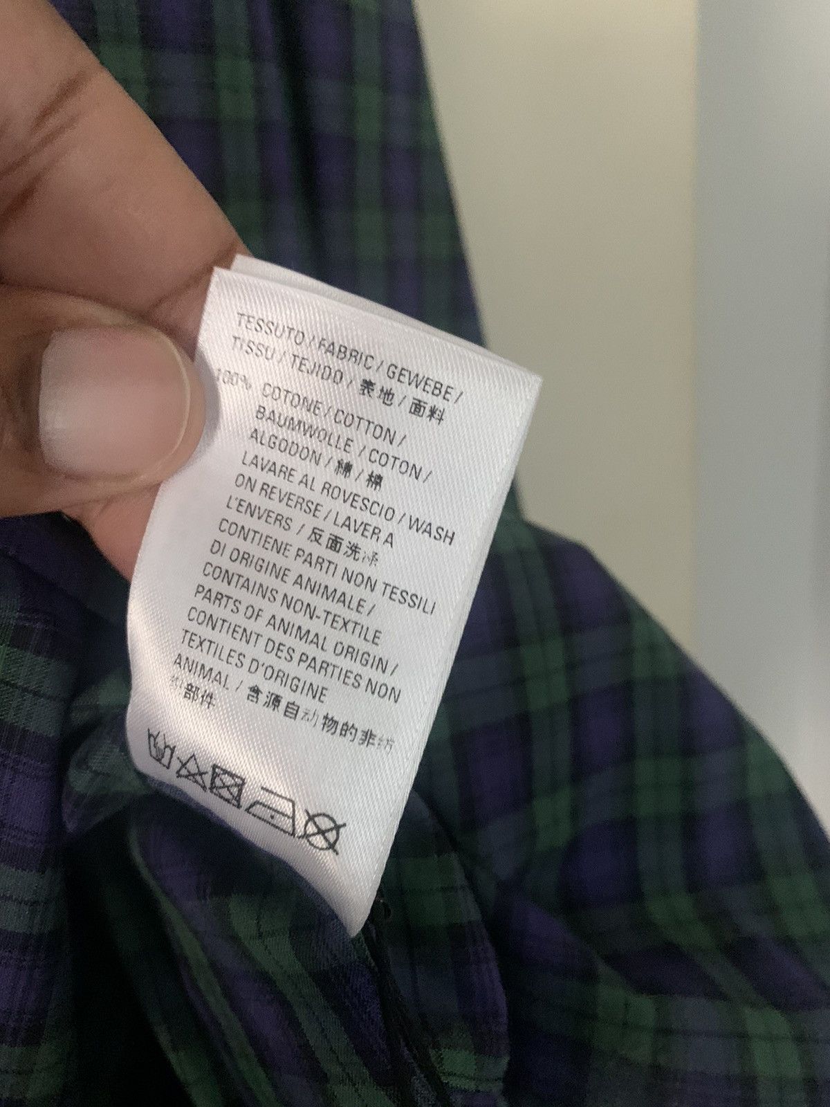 Balenciaga Balenciaga Plaid Logo Button-Up Shirt 41 (L) Size US L / EU 52-54 / 3 - 8 Thumbnail